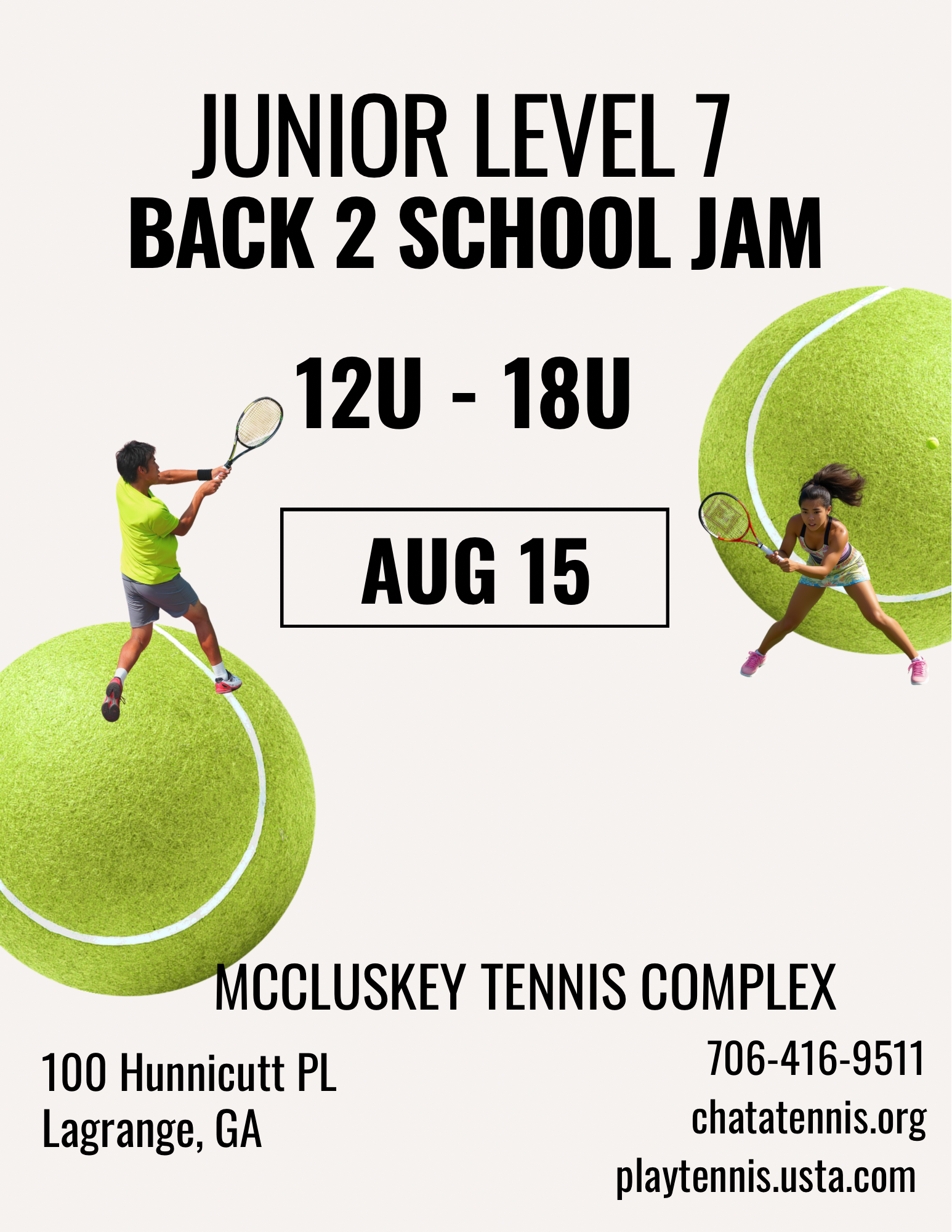 Green Black Beige Modern Sport Tennis Match Invitation Flyer.PNG