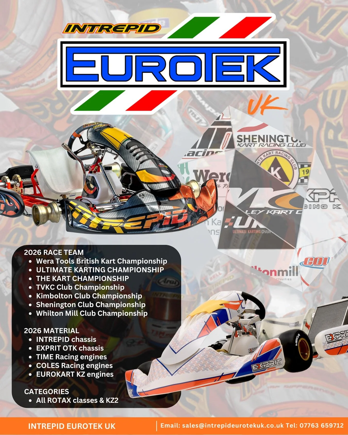 🇬🇧
🟠🔵 2026 RACE TEAM &amp; KART PREPARATION SERVICES 🔵🟠

🔵 For 2026, EUROTEK UK will offer full RACE TEAM services at the Wera Tools British Championships, UKC, THE KART CHAMPIONSHIP as well as Club level track support at PFI, Kimbolton, Sheni
