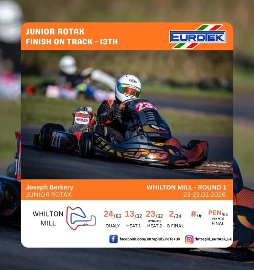🇬🇧
Whilton Mill Club - WMKC | Round 1

A full grid to start the club series and to end a busy first month of racing. With 63 Junior Rotax entered and mixed conditions throughout, it proved to be a testing weekend to challenge the drivers and develo