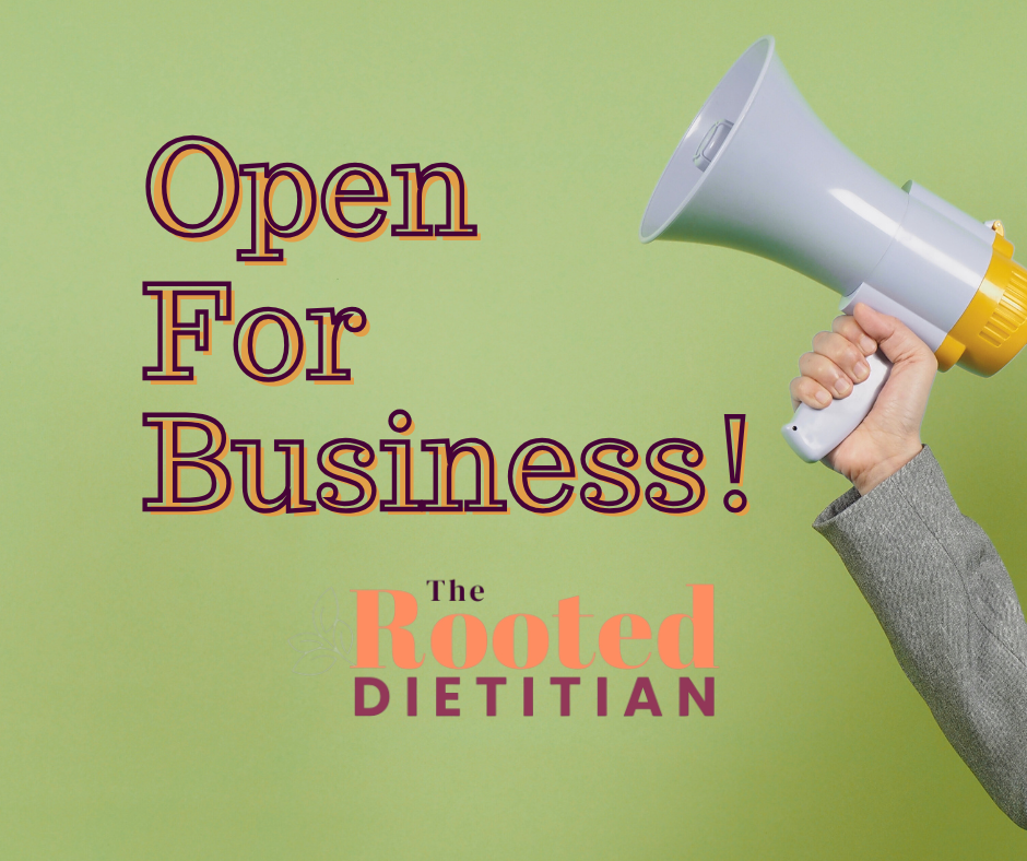 The Rooted Dietitian is Officially Open!