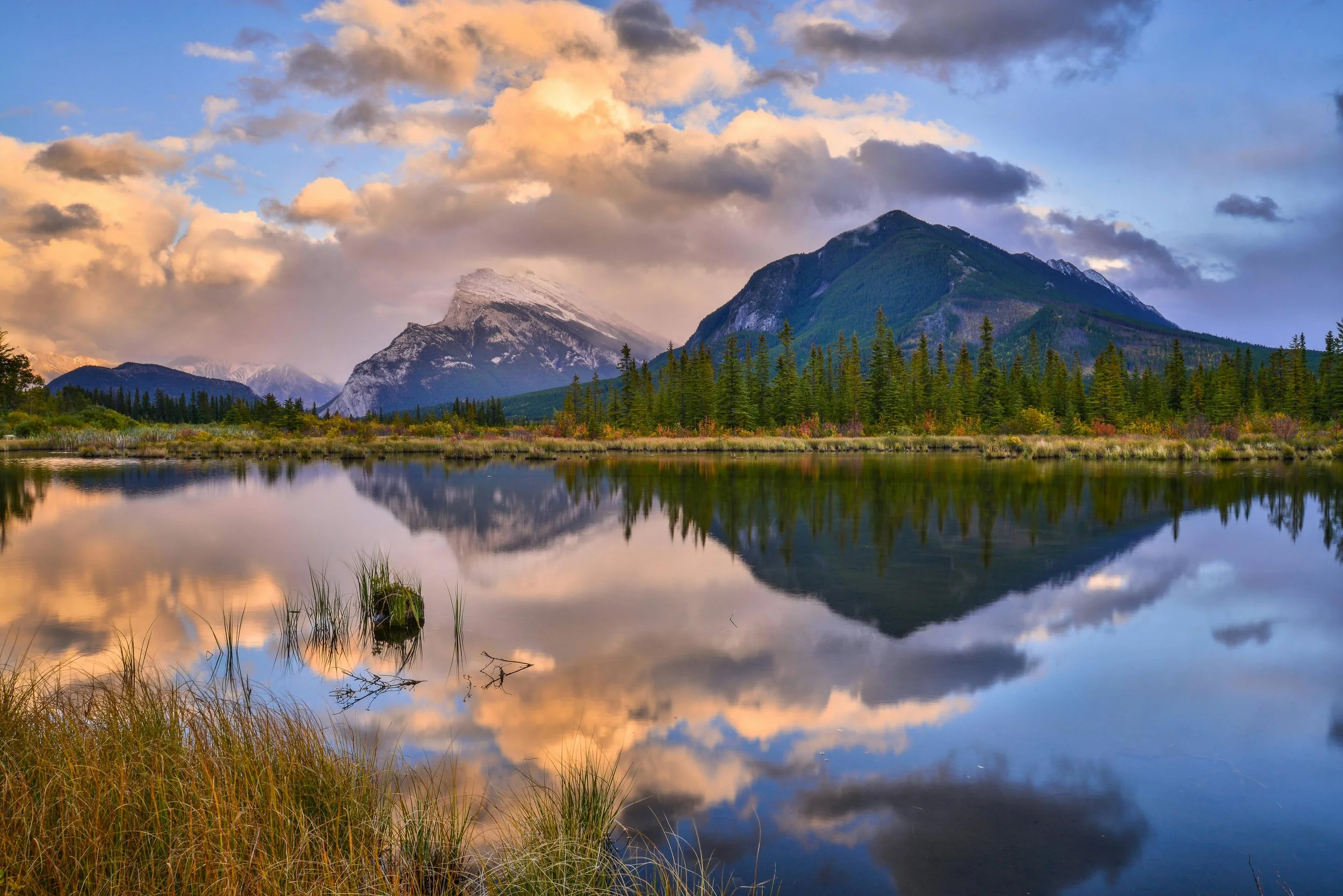 Banff mountain landscape with lake and trees representing nature and nervous system healing