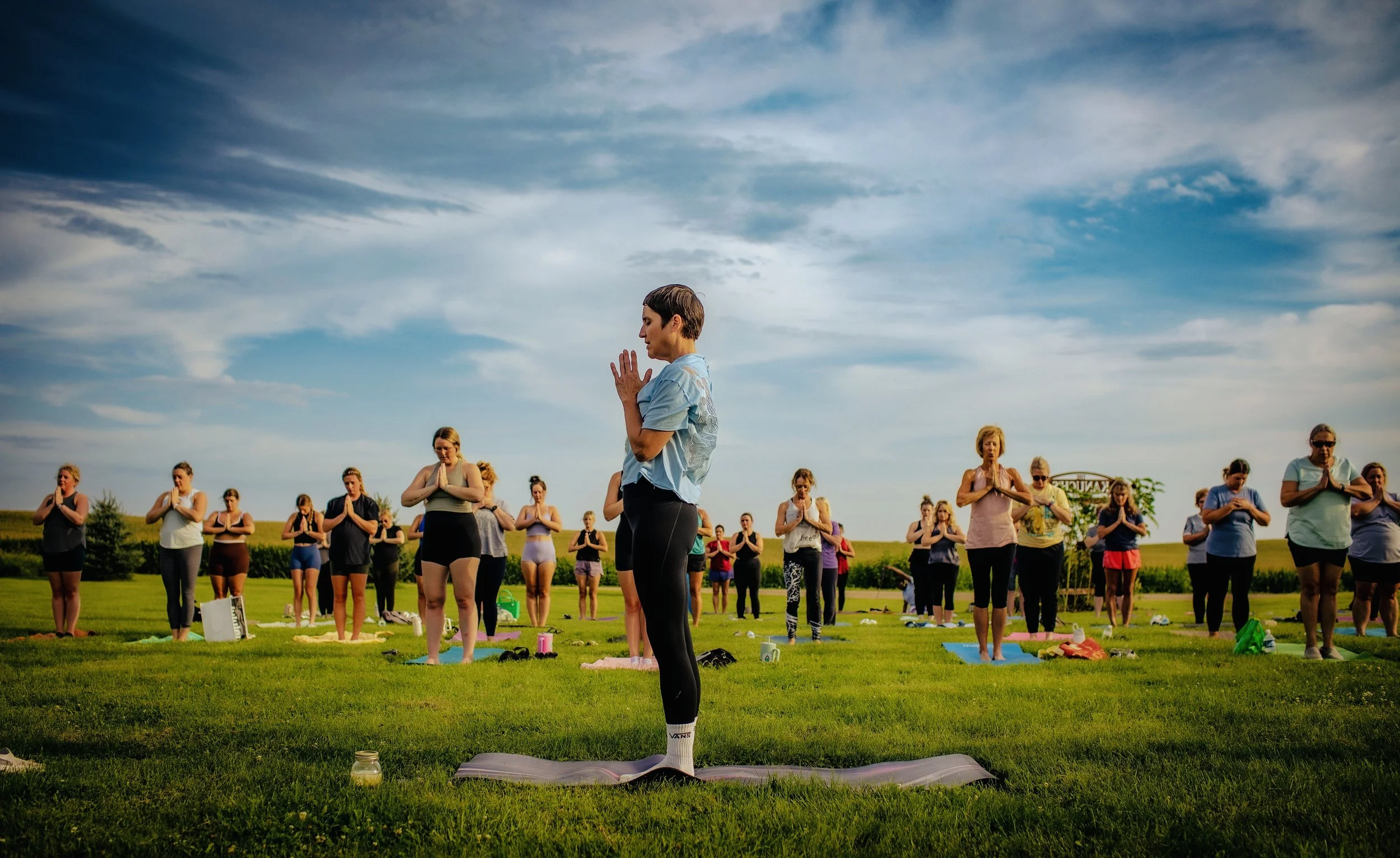 Sunset Yoga + Flower Picking