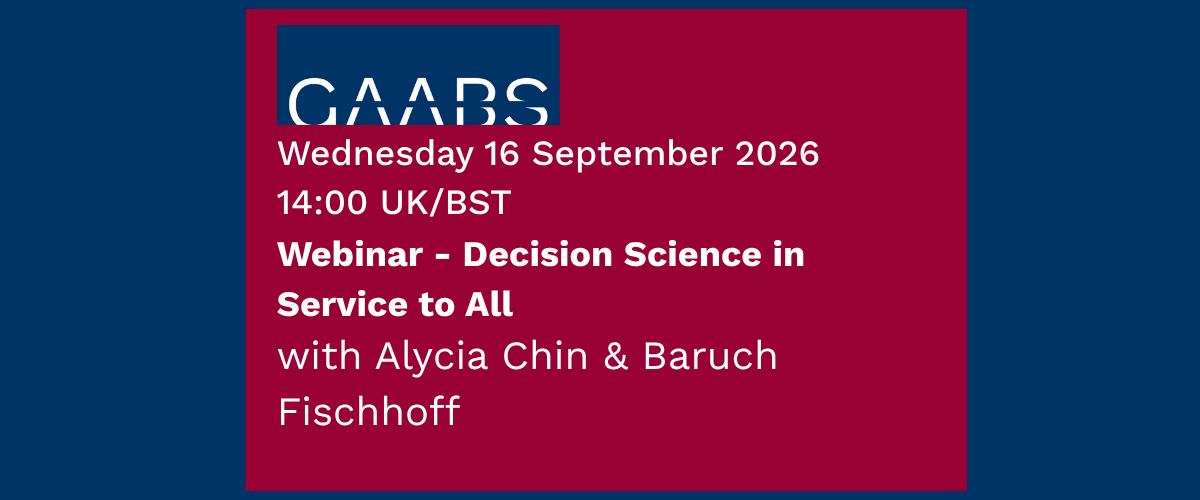 WEBINAR - Alycia Chin &amp; Baruch Fischhoff