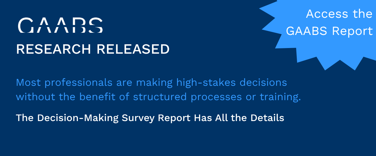 Promotional graphic for GAABS research report featuring a dark blue background with white and light blue text, and a blue starburst shape containing the text 'Access the new GAABS Report.'
