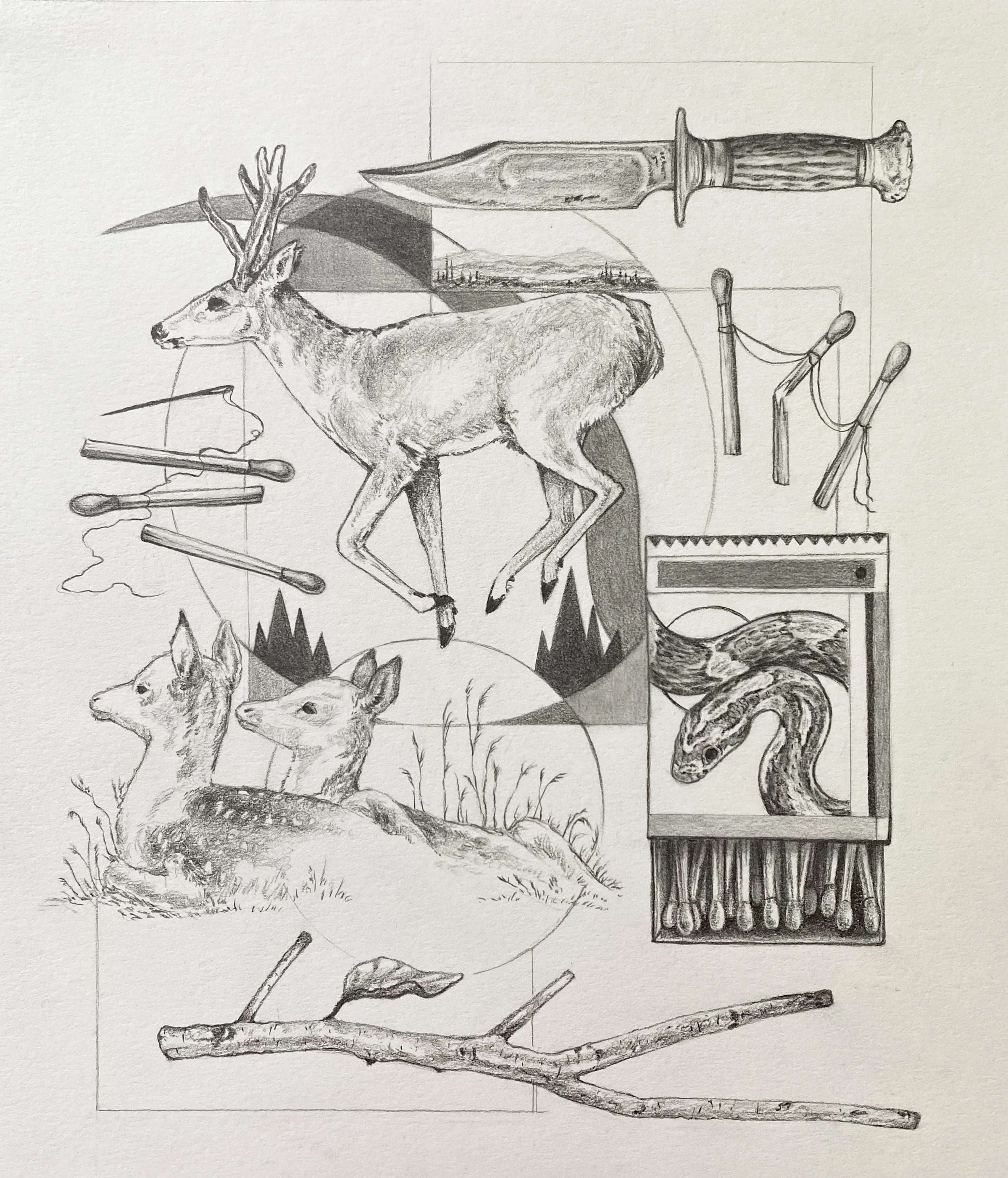 Untitled, Graphite on Paper, 10 x 12 inches