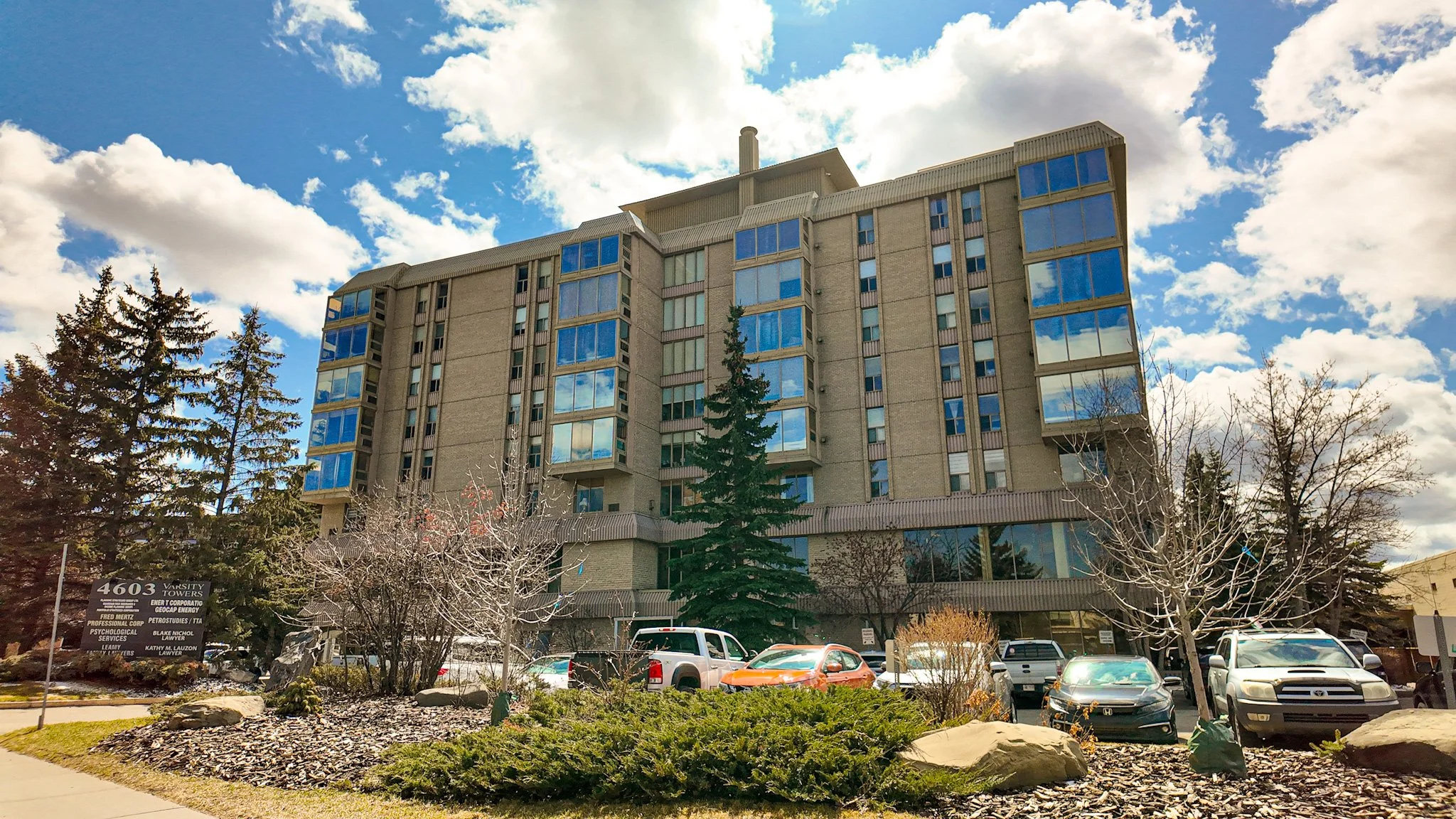 exrerior of office building against blue sky