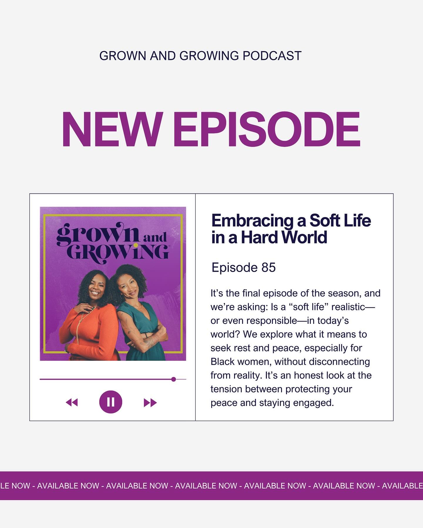 Soft life loading&hellip; but the world is didn&rsquo;t get the memo. 💅🏾🌍

We&rsquo;re closing out this season of the pod asking: Can you protect your peace and stay woke? 

Spoiler: it&rsquo;s complicated.&nbsp;

Tune in for laughs, real talk, an