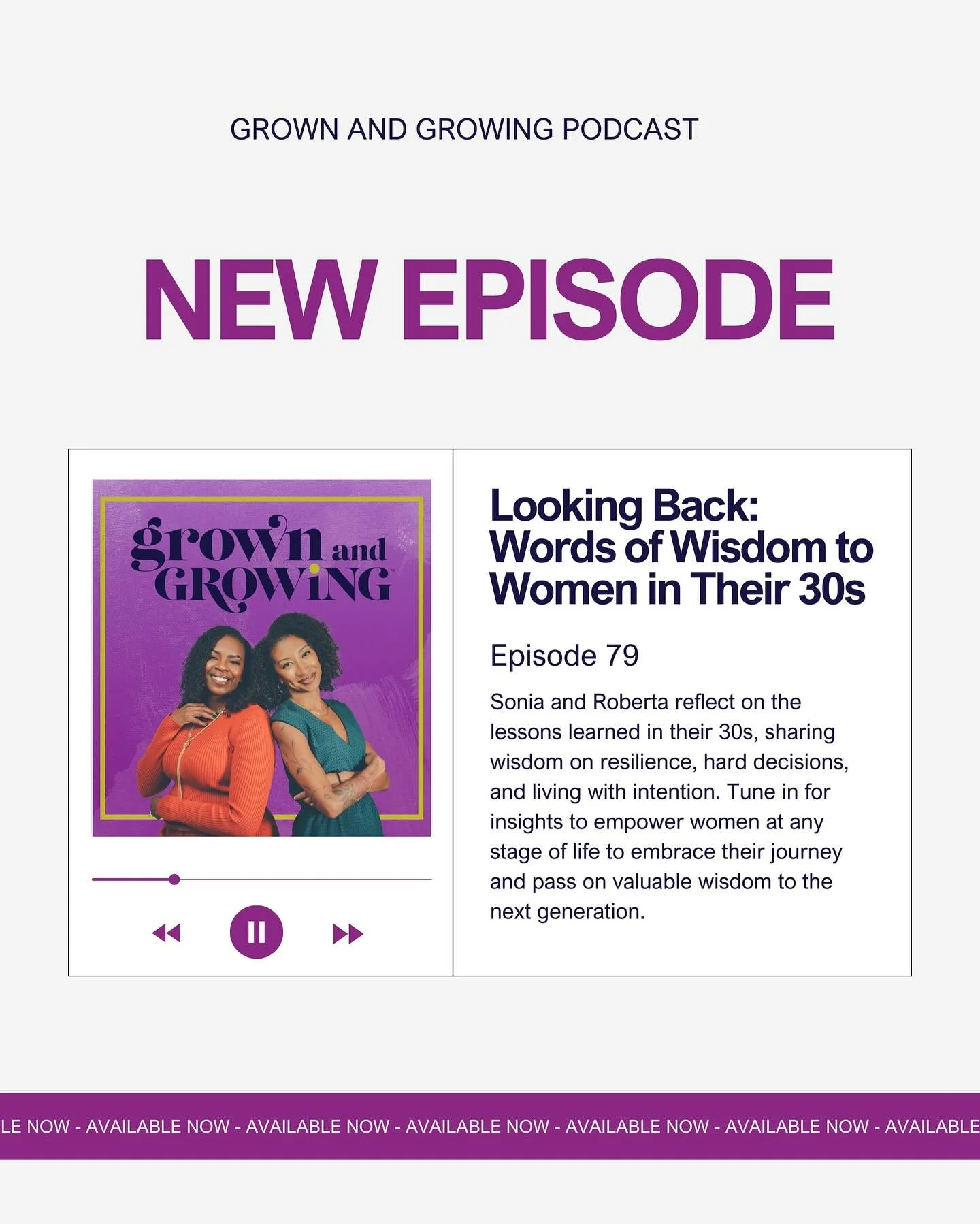 What would your life have looked like if you had the wisdom of your 40s in your 30s? Tune in to this episode where we reflect on our 30s, share lessons learned, and pass along the advice we wish we&rsquo;d had earlier. 

#GrowAndGlow #WomenEmpowering