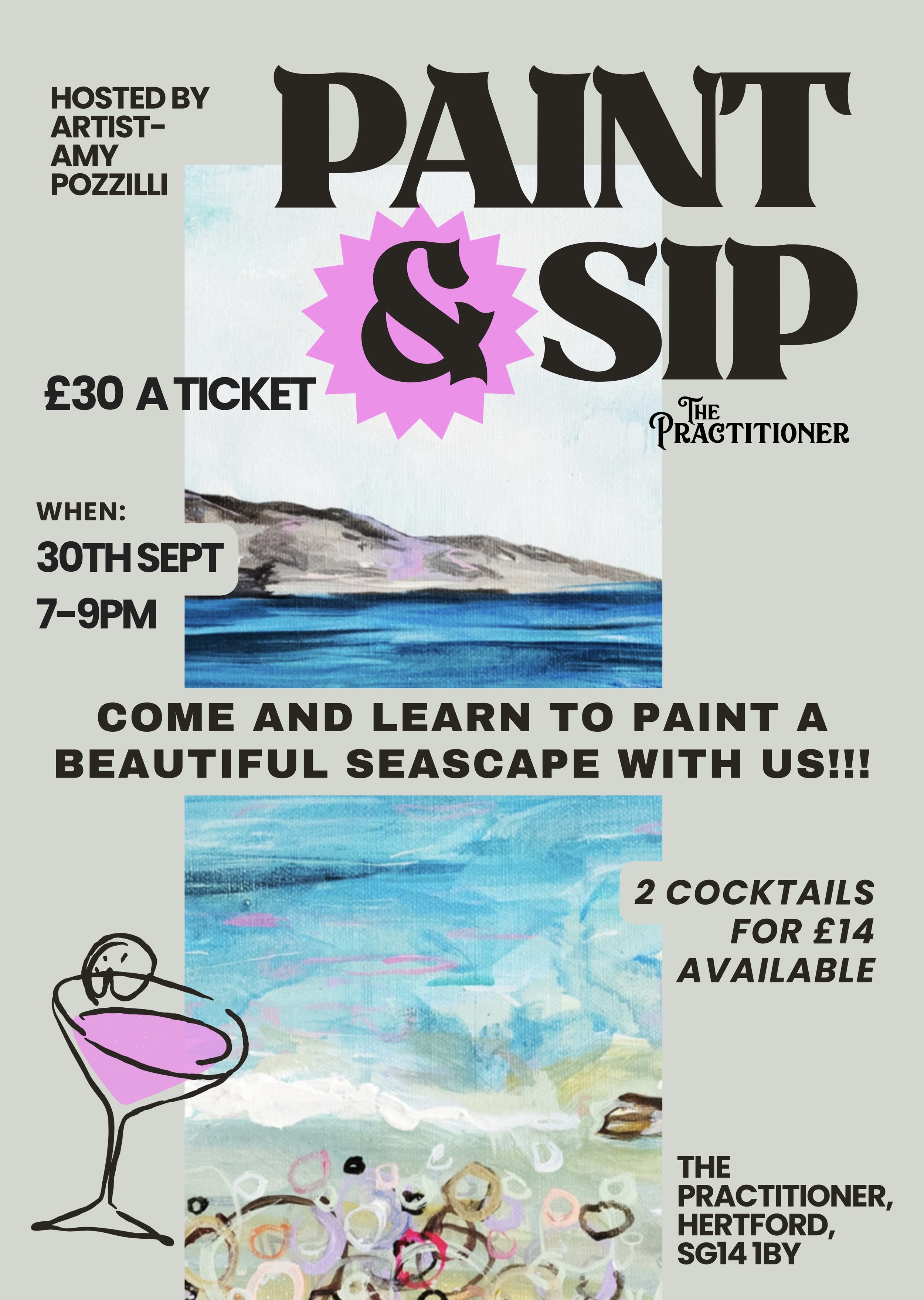 Brown and Pink Paint And Sip Party Event  Invitation.jpg