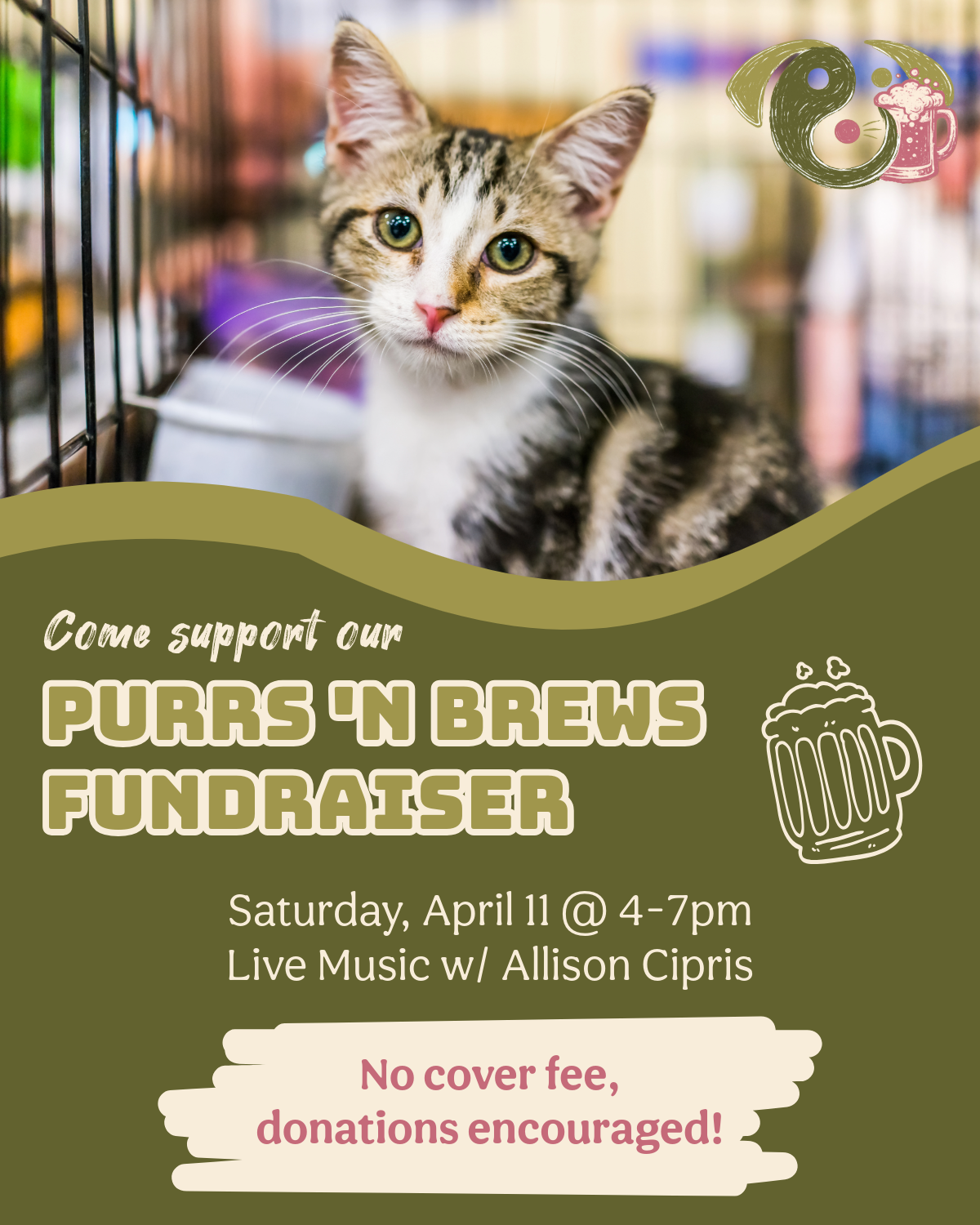 Purrs 'n Brews Fundraiser