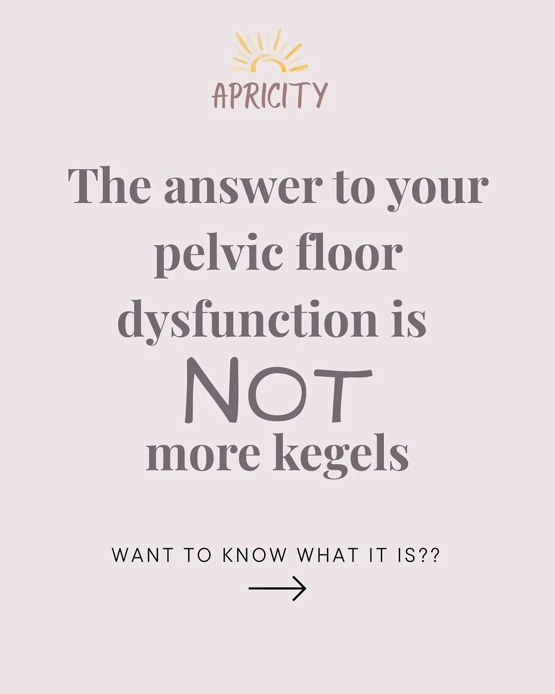Guess what&hellip; kegels don&rsquo;t actually fix pelvic floor dysfunction 99% of the tjme- they just throw a bandaid over your leaving or pain and make it so in 6 months when you stop doing them you&rsquo;re back where you started 🫠

Comment READY