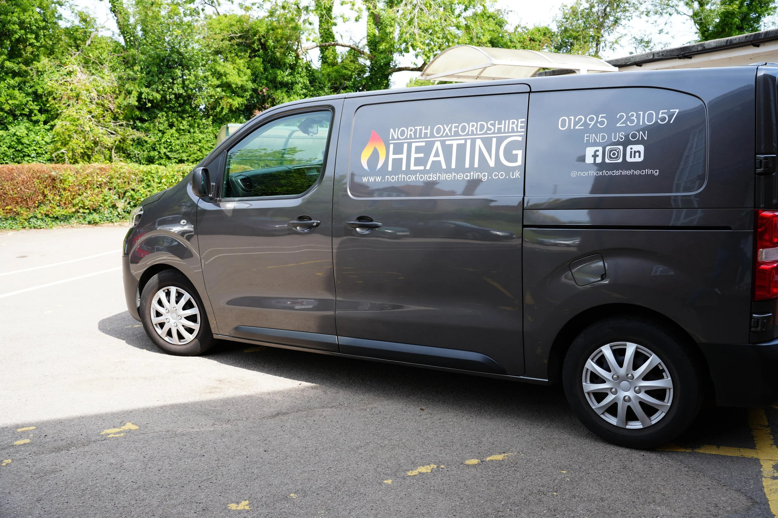 North Oxfordshire Heating Van on site.