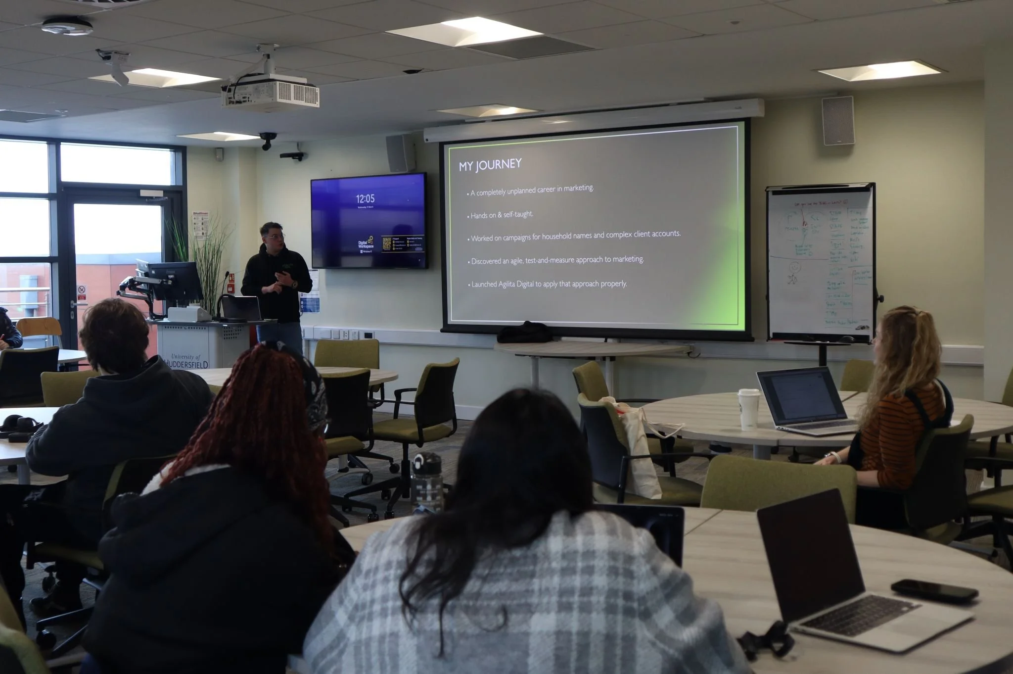 Agilita Digital founder delivers guest lecture at the University of Huddersfield