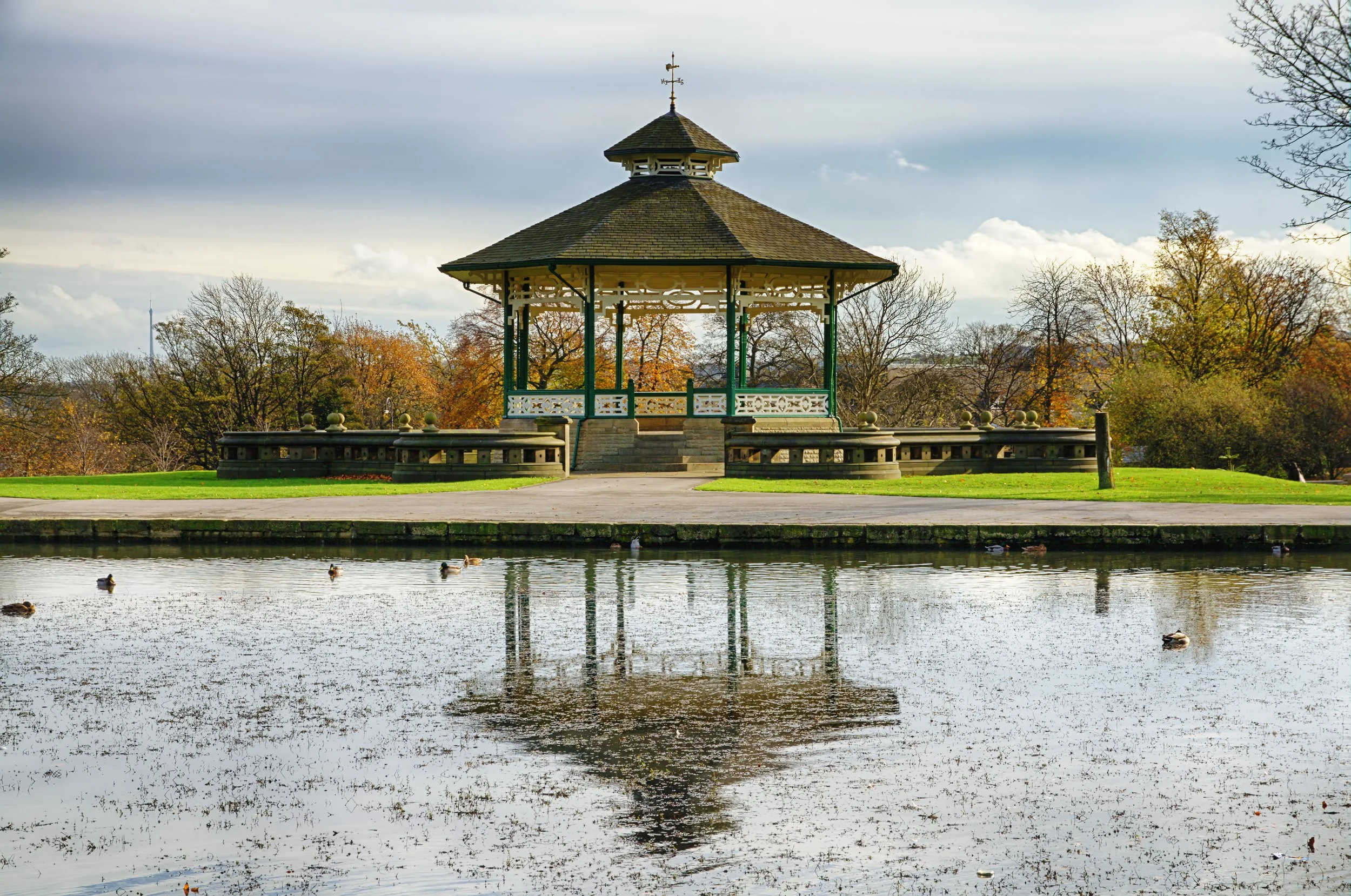 The bandstand in Greenhead Park in Huddersfield.