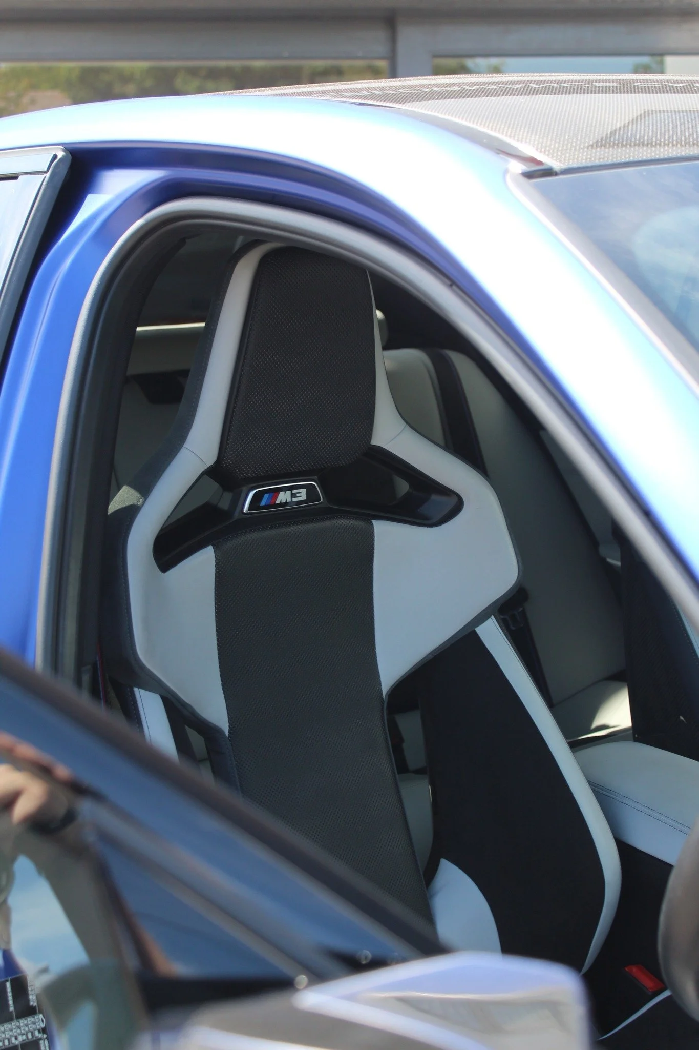 Sports bucket seats in a BMW M3 sold by Church's.