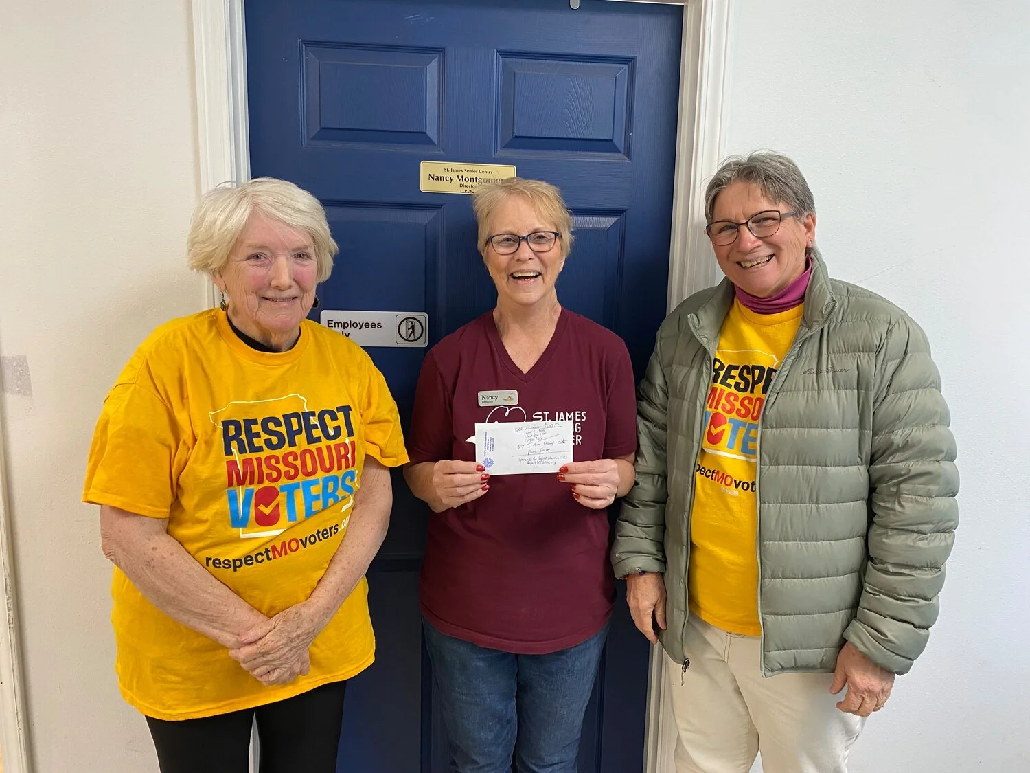 St. James Press: Respect Missouri Voters Donates $642 to Support St. James Caring Center Food Programs