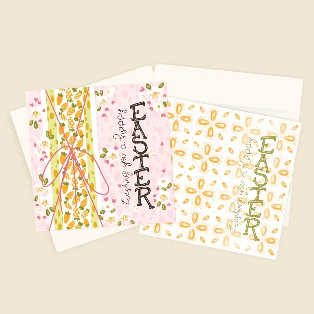 Easter floral Stationery Set - Note Cards-2 pack