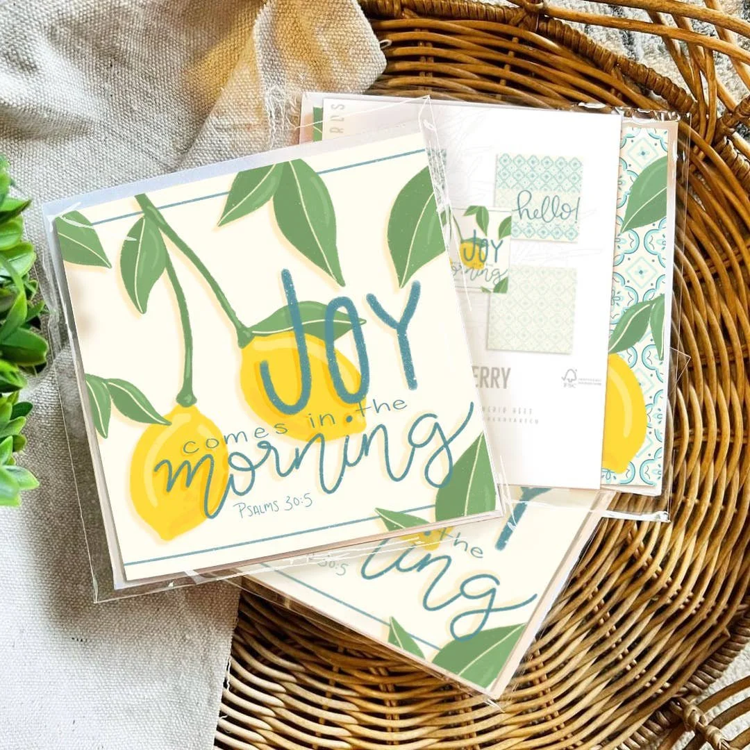Ooh La La, Lemon!- Stationery Set-Note Cards-5 pack