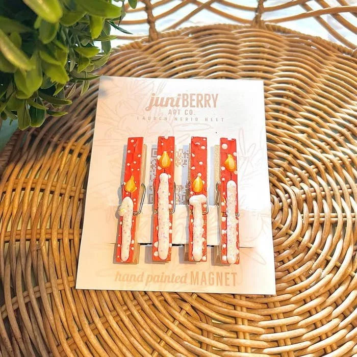 Celebration Candles Magnetic Clothespin Set