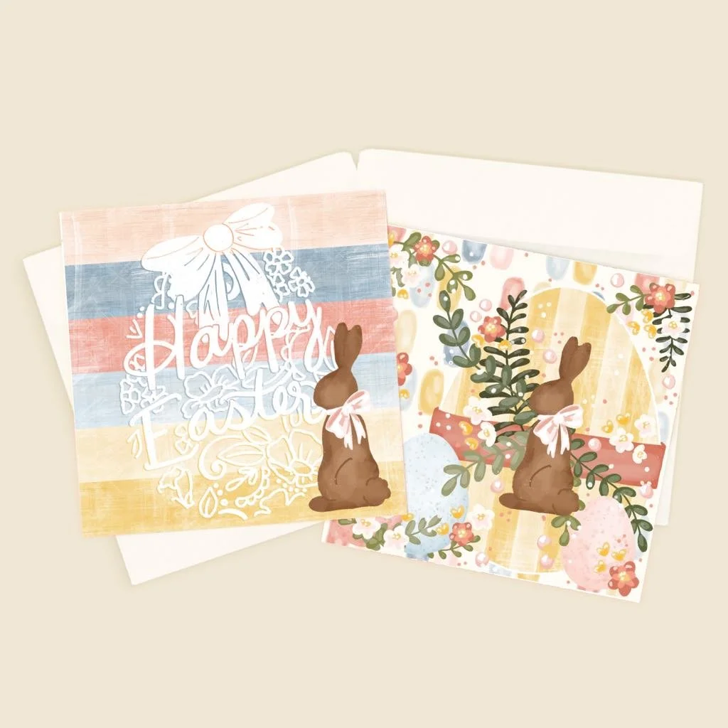 Easter Bunny Stationery Set - Note Cards-2 pack