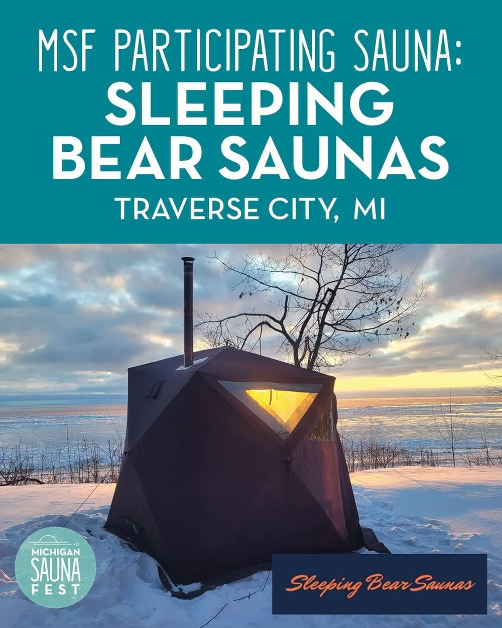 MSF hosting sauna highlight: @sleepingbearsaunas 

At Sleeping Bear Saunas, we believe that nature is an integral part of the experience.&nbsp;

That&rsquo;s why we offer portable saunas that you can rent and set-up anywhere you want - year-round. Yo