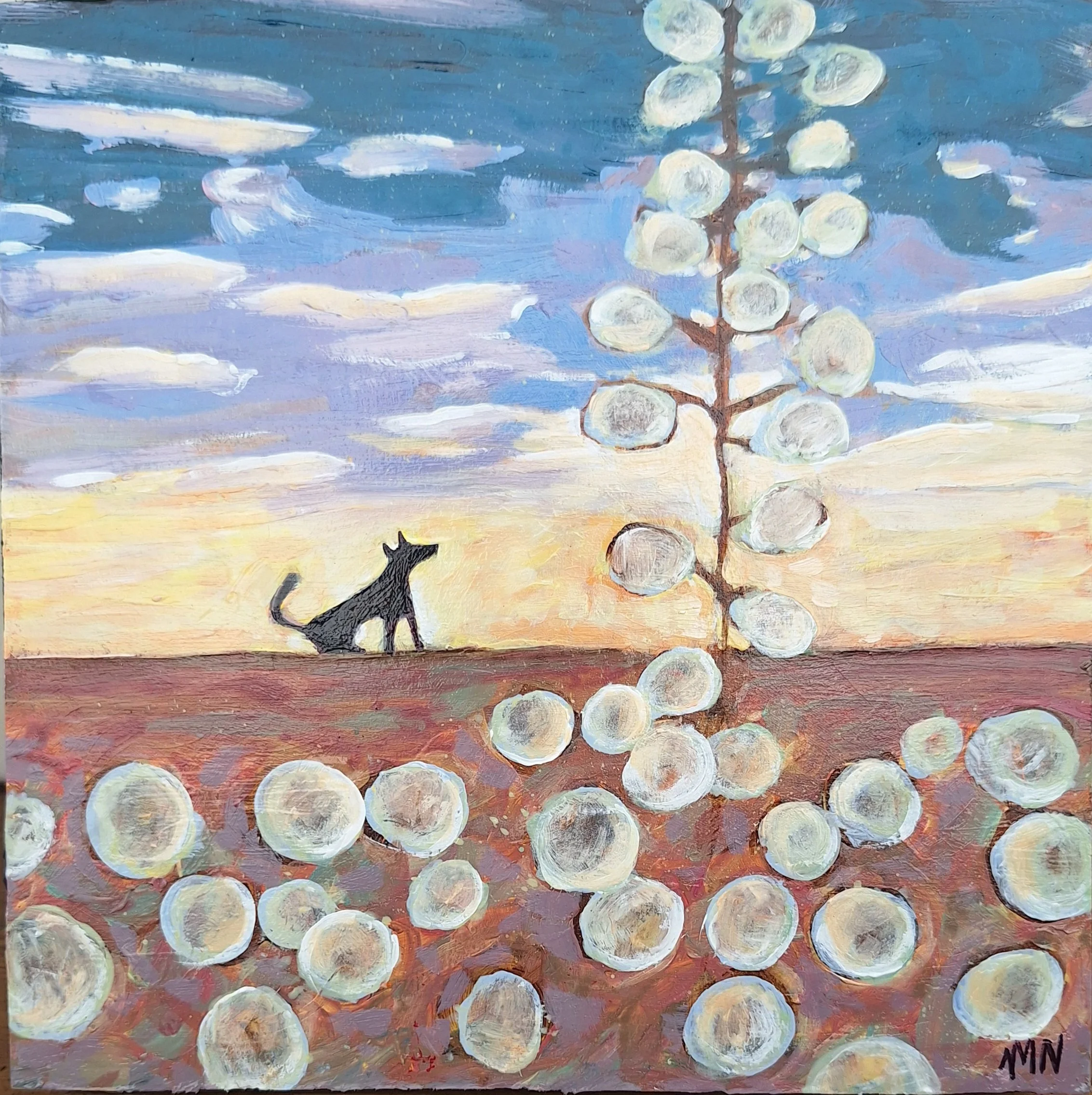 Pennies From Heaven, 8" x 8" (SOLD) 