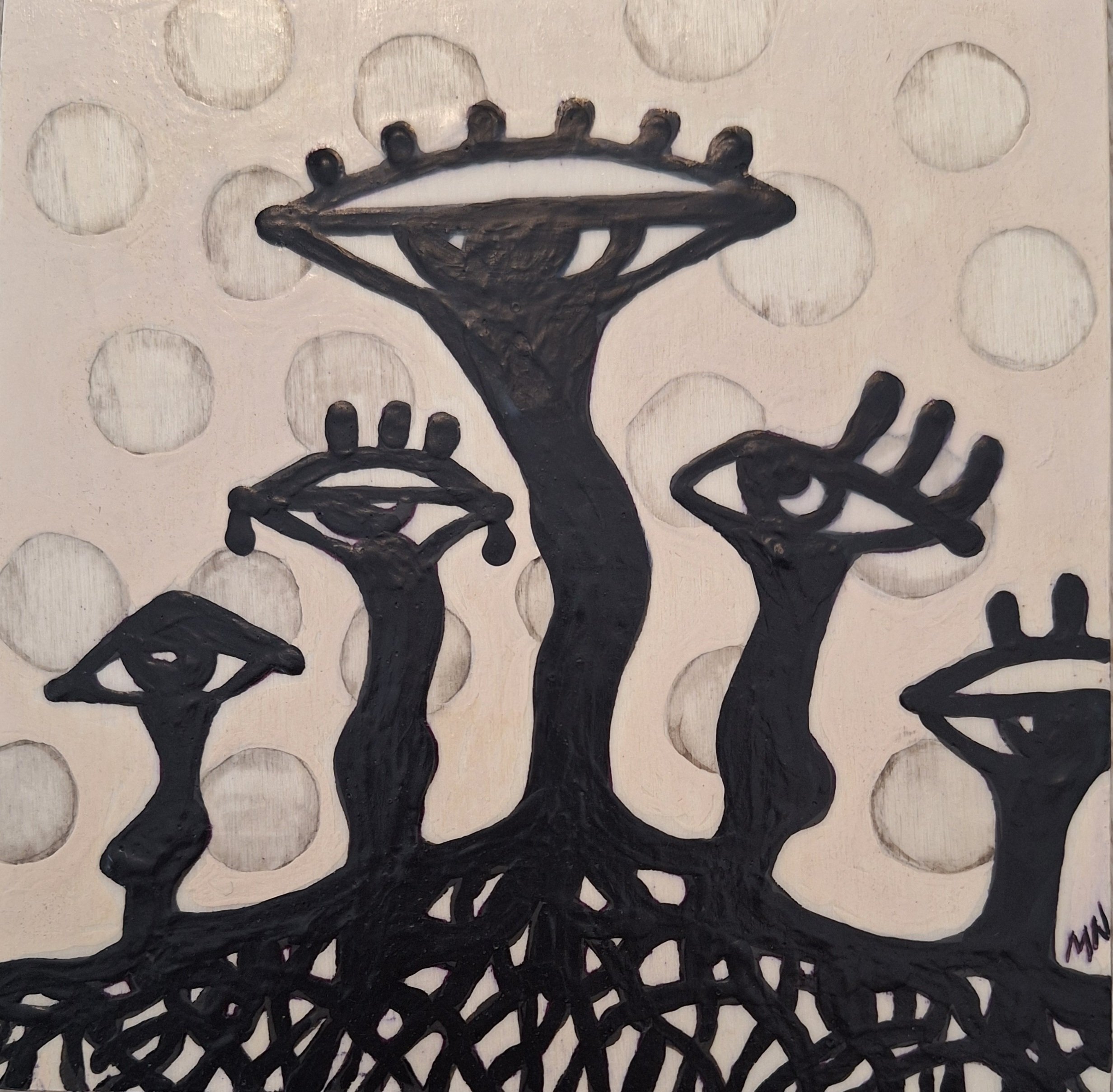 Mind-celium Uprising, 6" x 6"