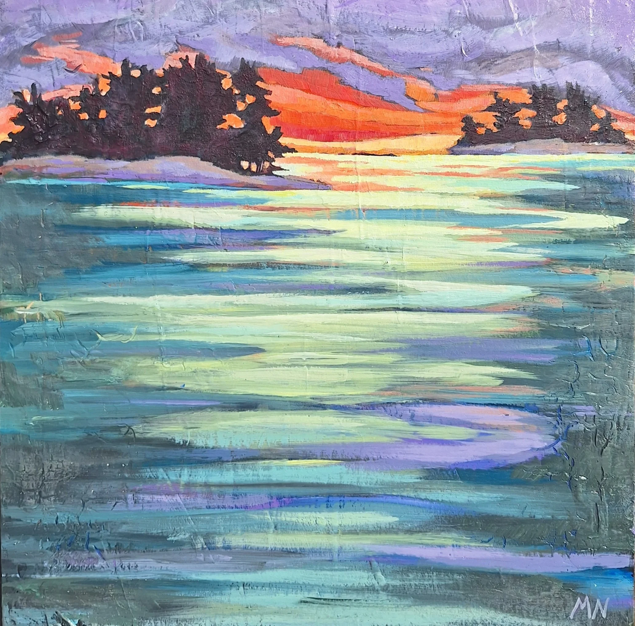 Please Don't Go, 10" x 10" (Acrylic on wood)