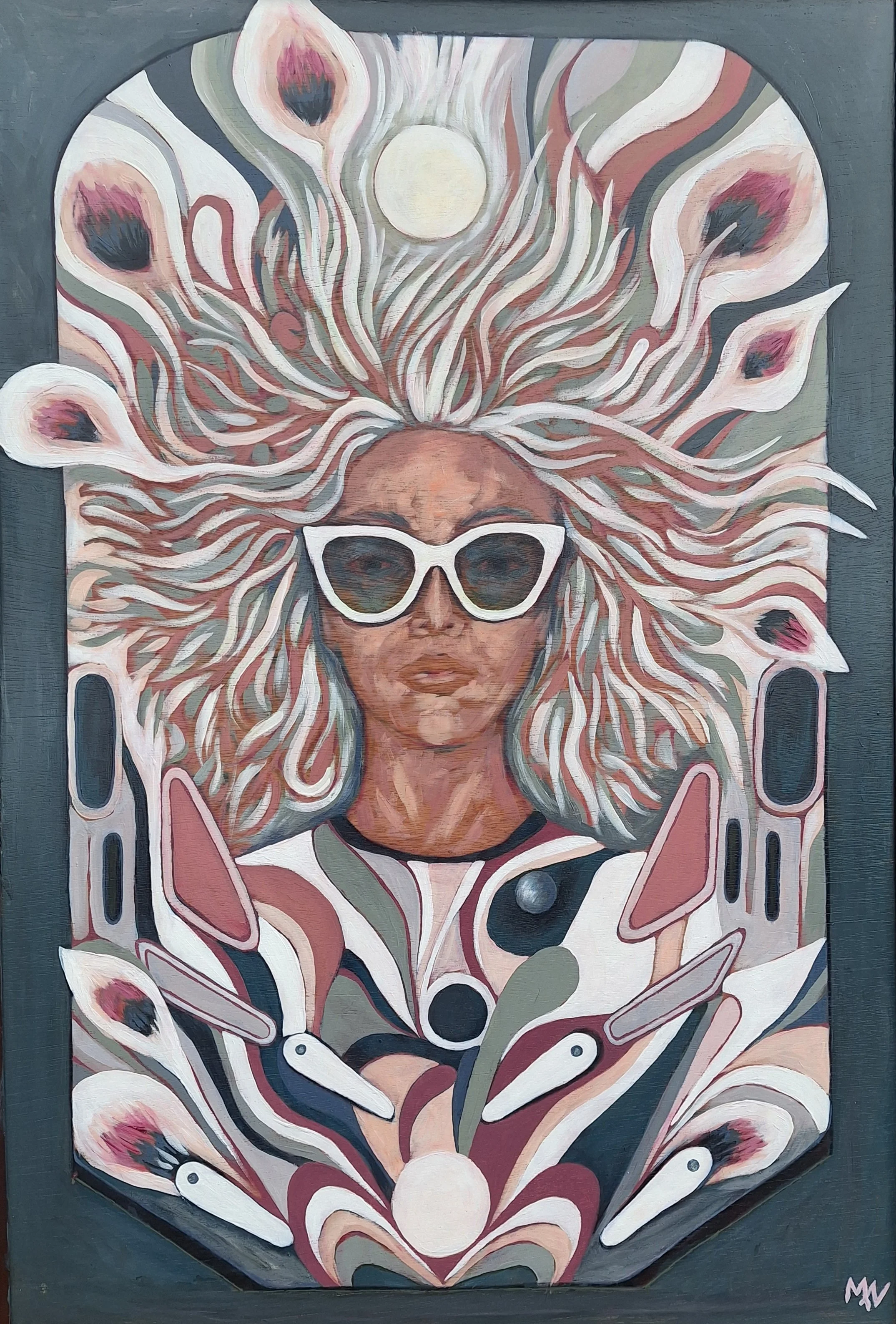GAME ON!, 27" x 40" (Acrylic on wood)