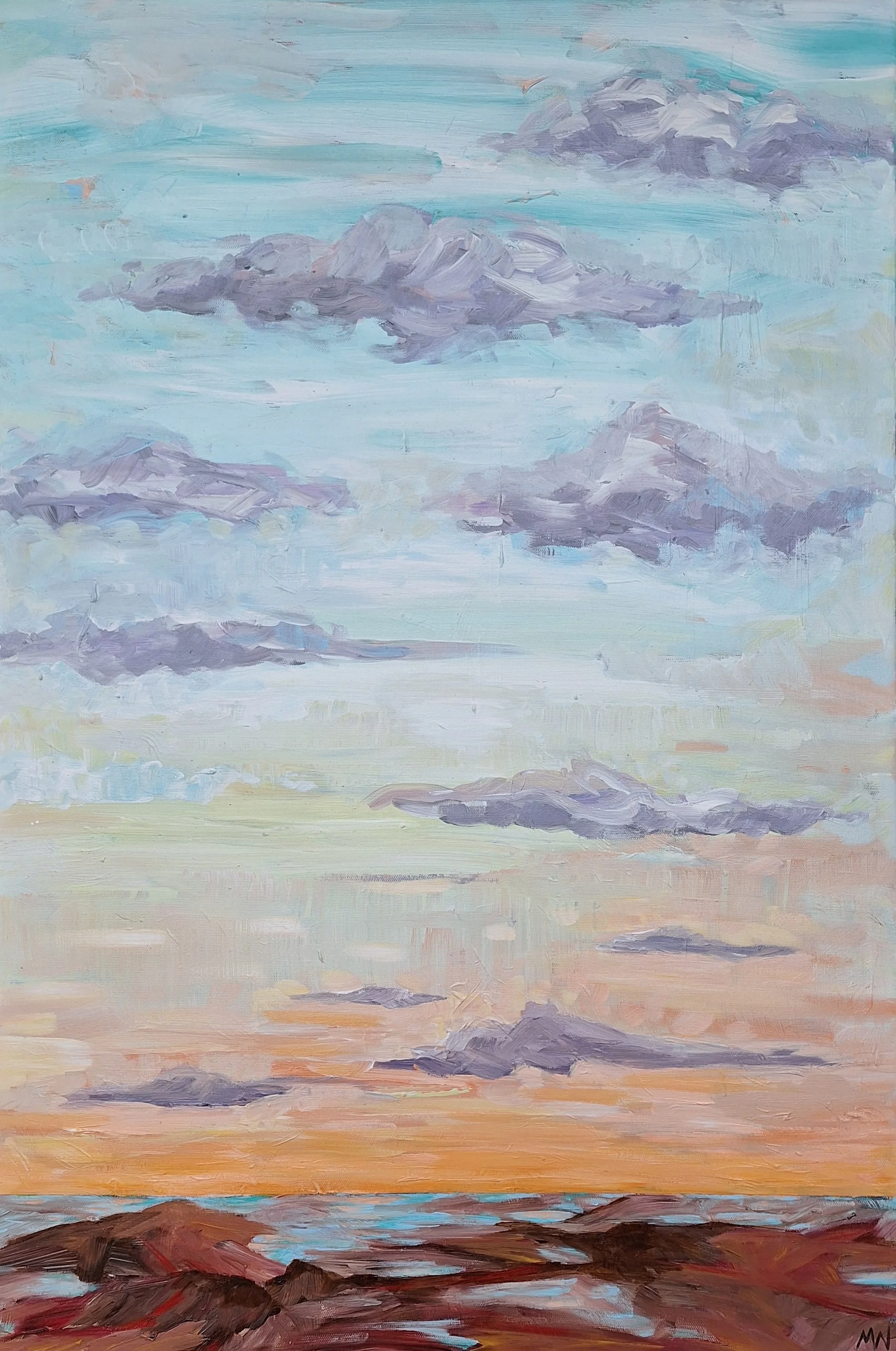 In Search Of Cloud 9, 20" x 30" (Acrylic on canvas)