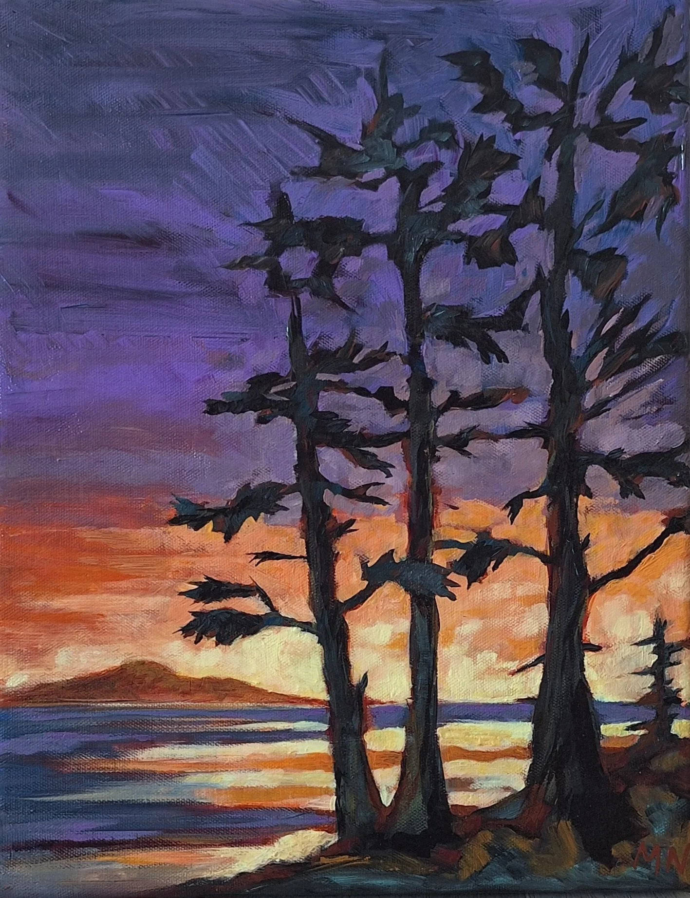 Friendship Through Light, 11" x 14" (Acrylic on canvas) SOLD