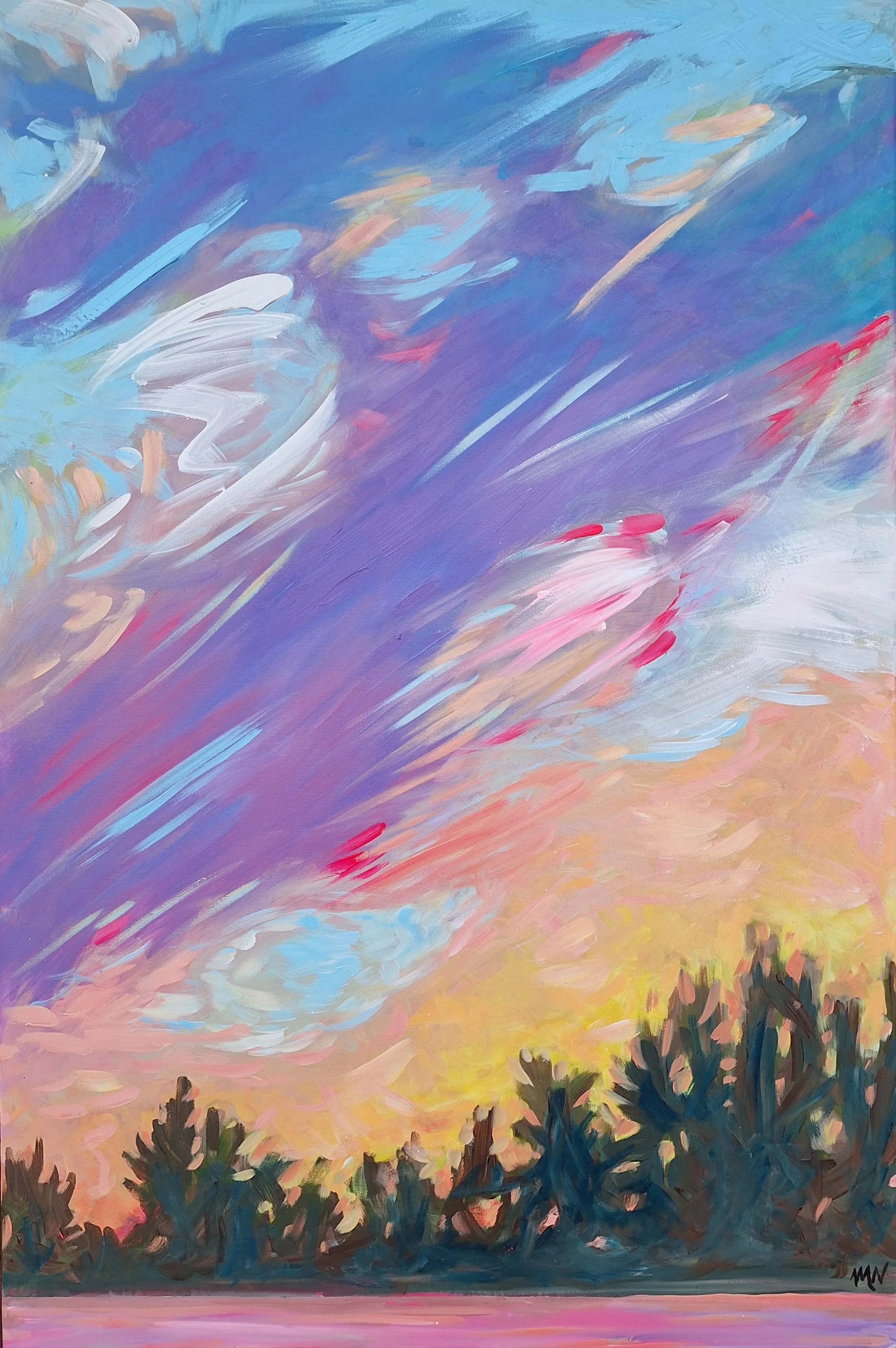 Phoenix Rising, 24" x 36" (Acrylic on canvas)