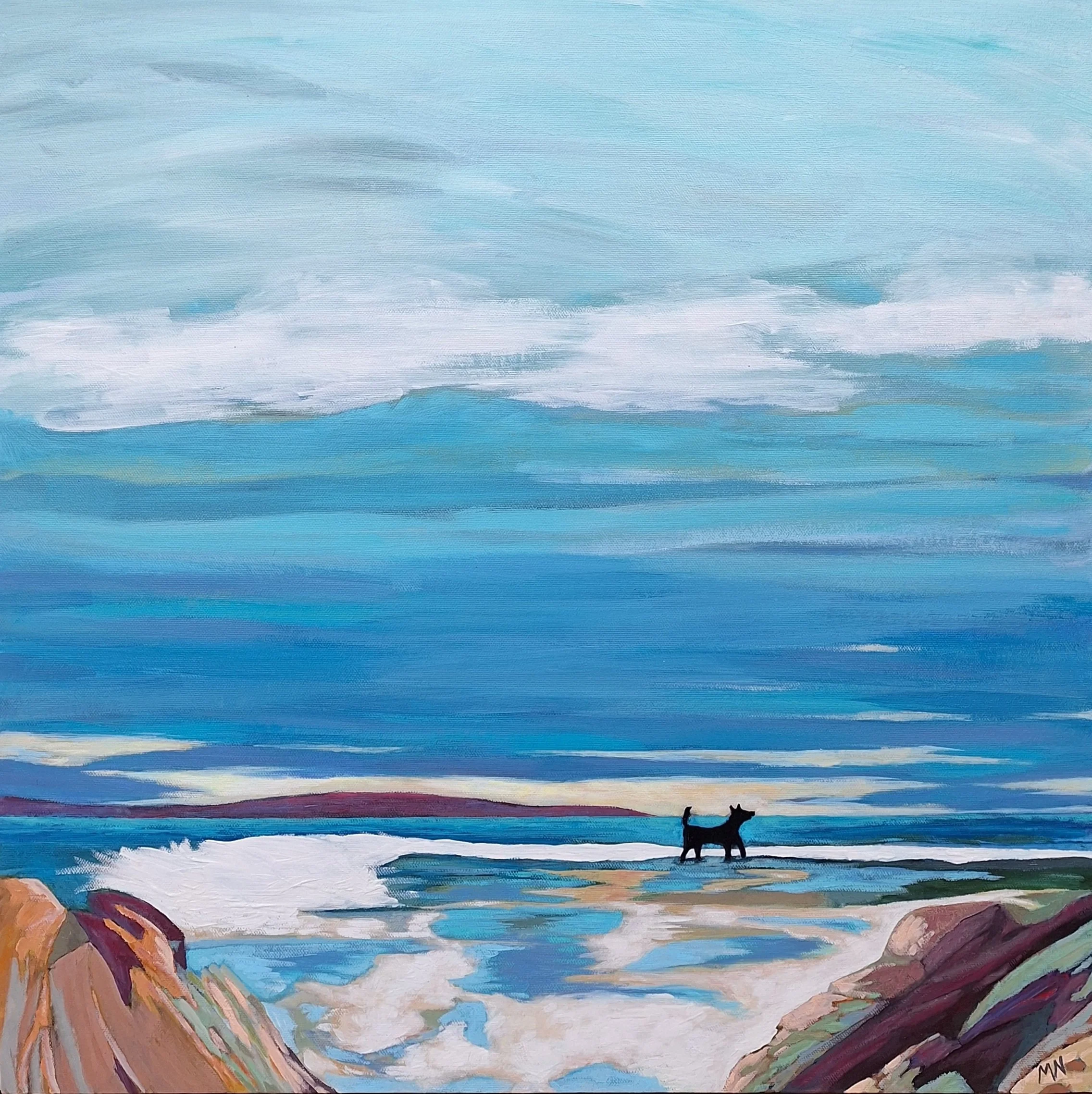 Talking With Clouds, 20" x 20" (Acrylic on canvas)