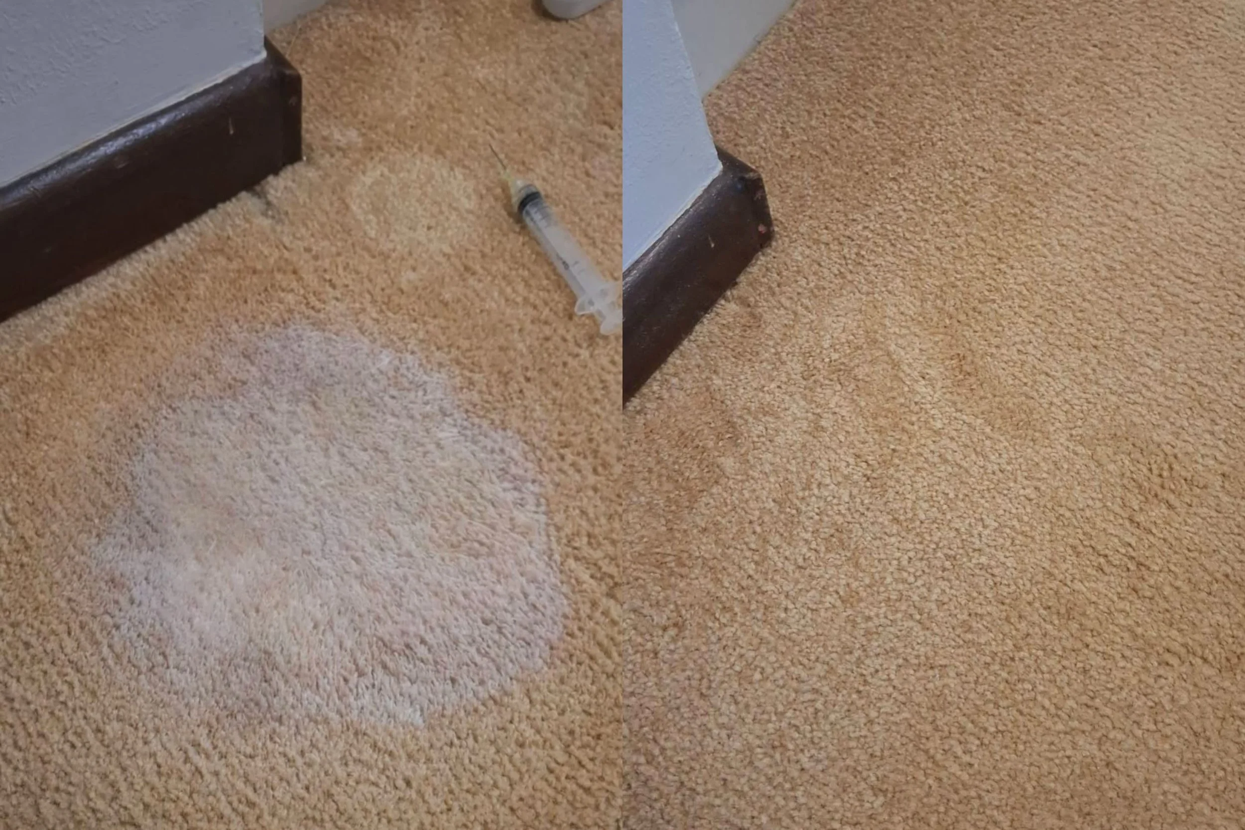 Seamlessly restored carpet discolouration repair in Lancaster