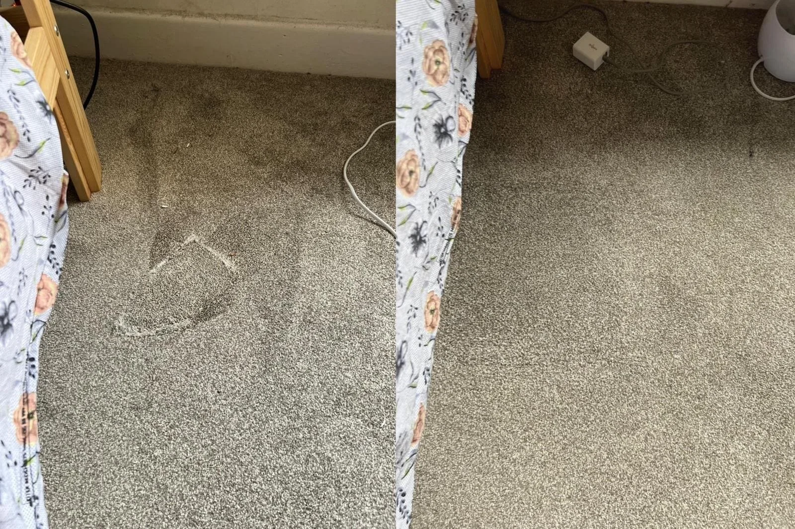 Expert carpet burn fix before and after in Bolton home