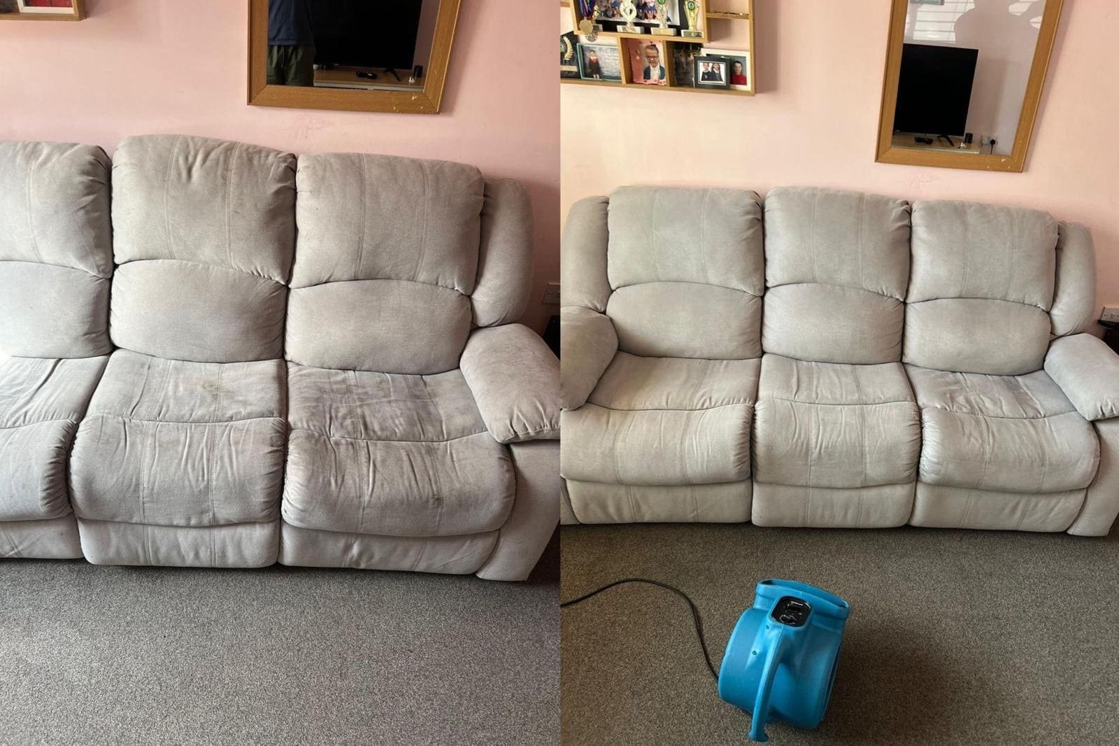 Armchair cleaned and refreshed by our Preston upholstery cleaning service