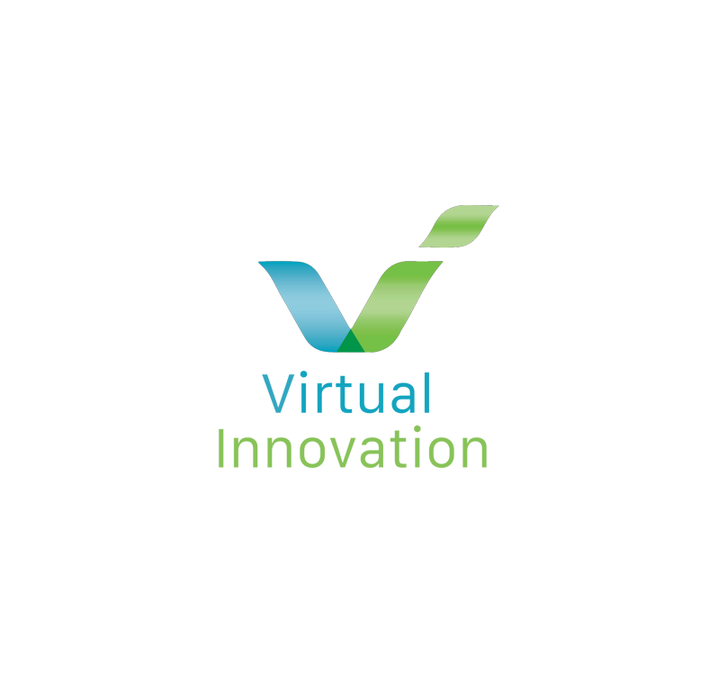 Logo with a stylized checkmark and the words "Virtual" in blue and "Innovation" in green underneath.