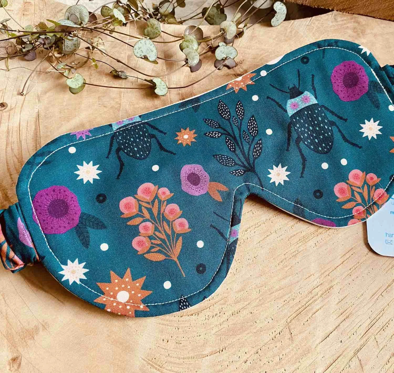 blackout eye mask - teal Beatles
