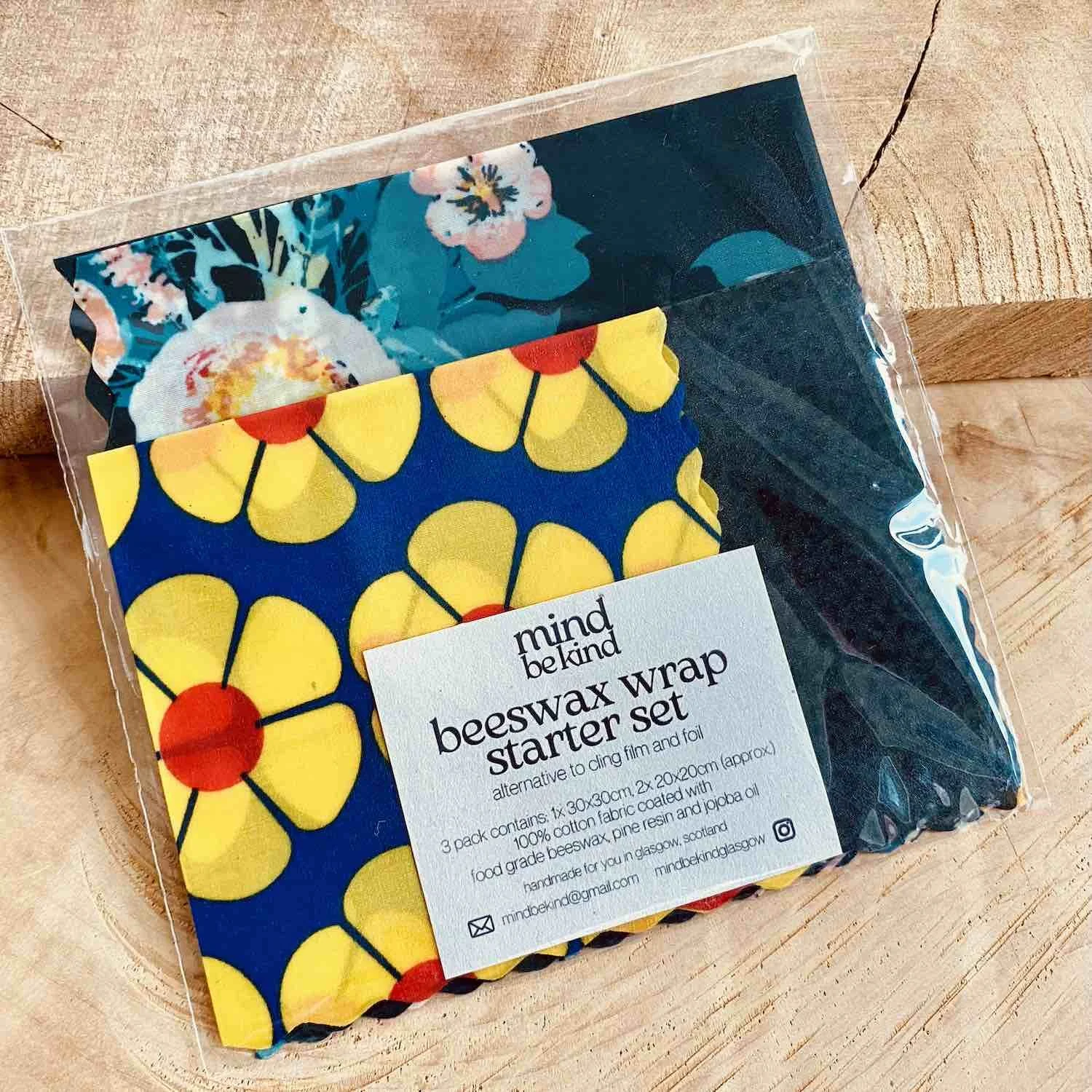 beeswax food wraps - 3 pack