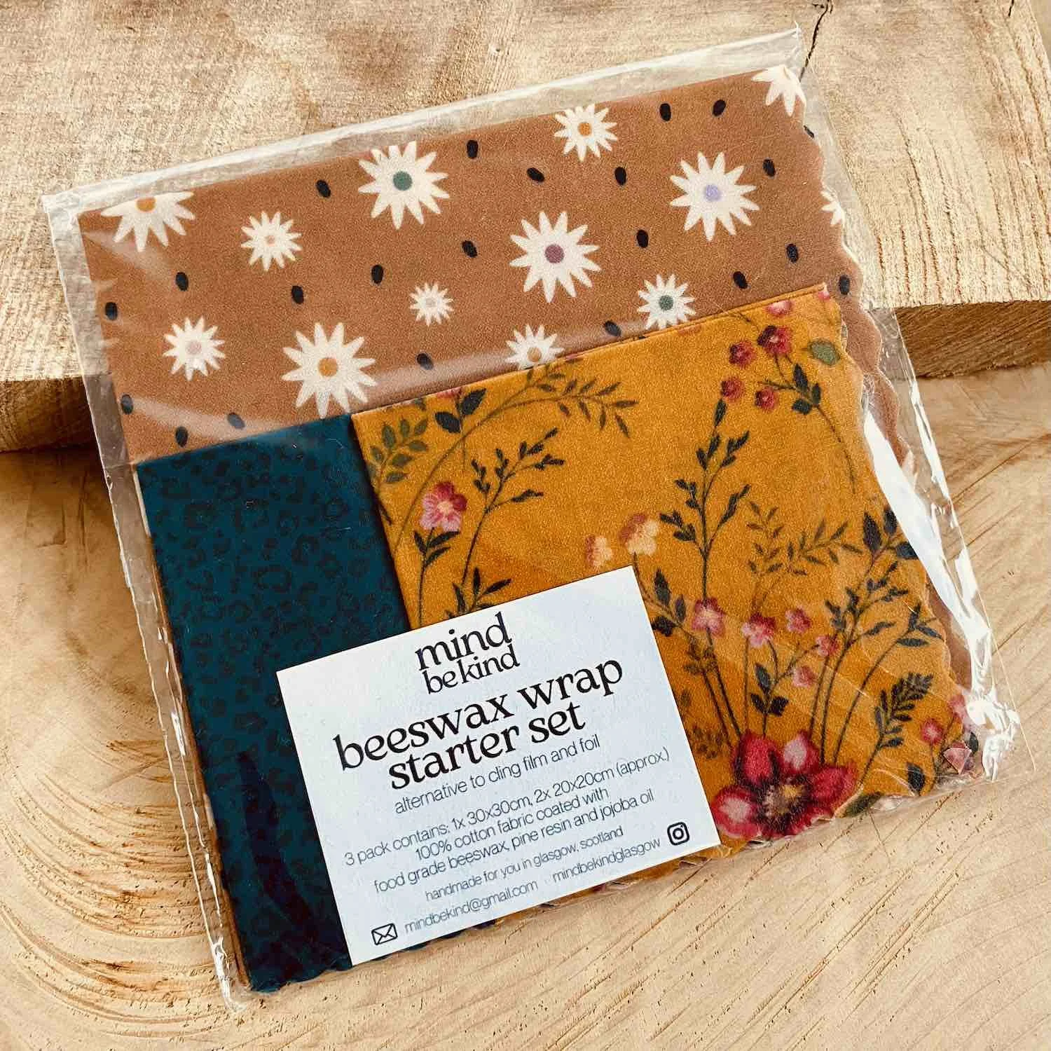 beeswax food wraps - 3 pack
