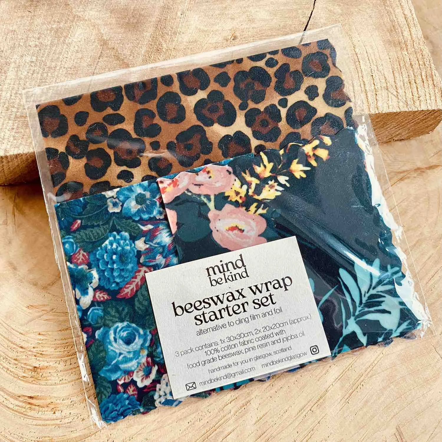 beeswax food wraps - 3 pack