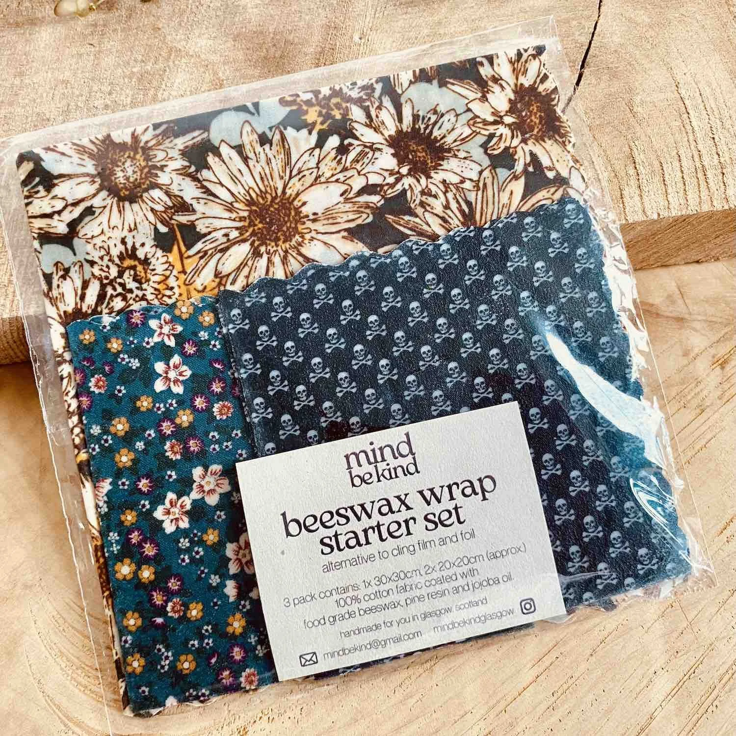 beeswax food wraps - 3 pack