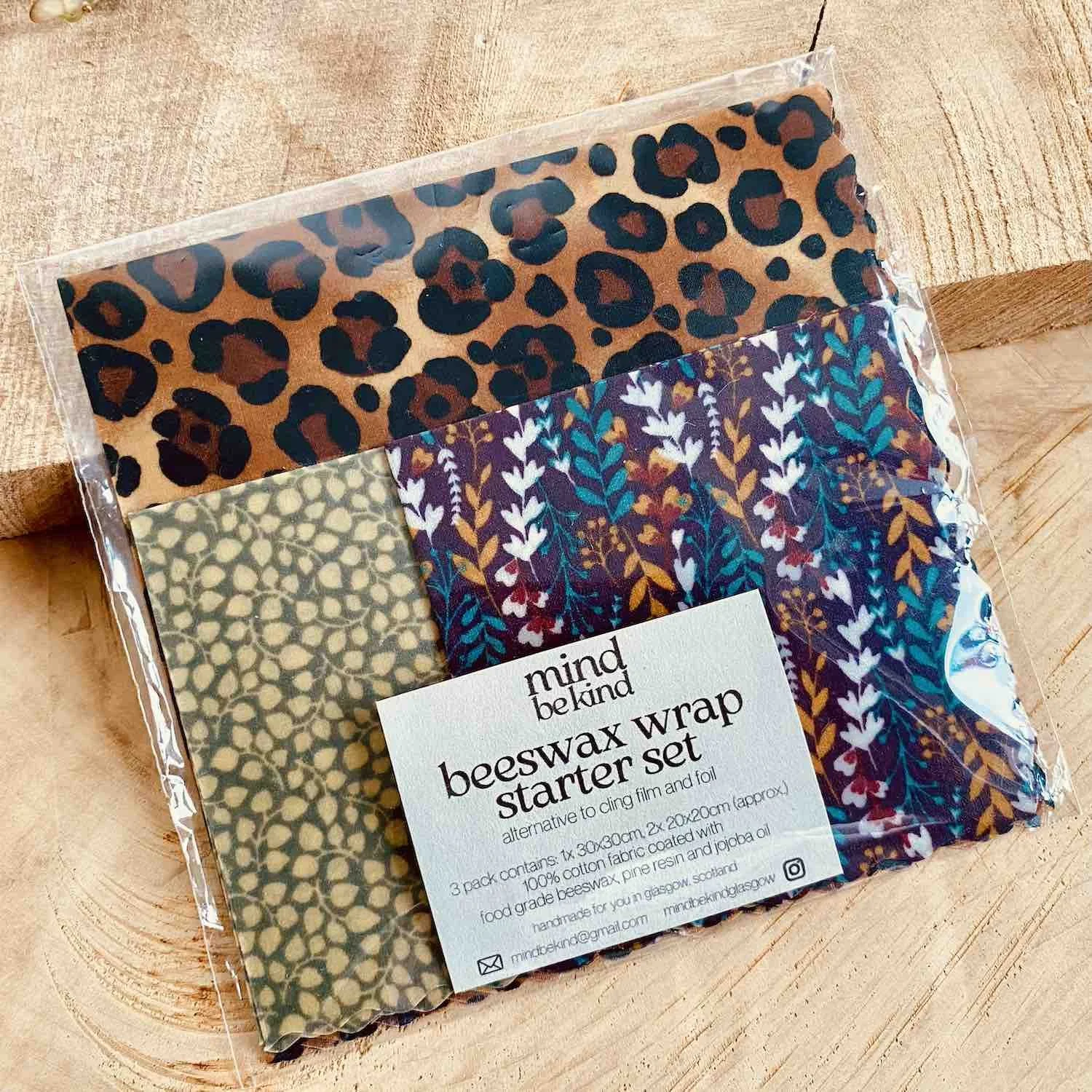 beeswax food wraps - 3 pack