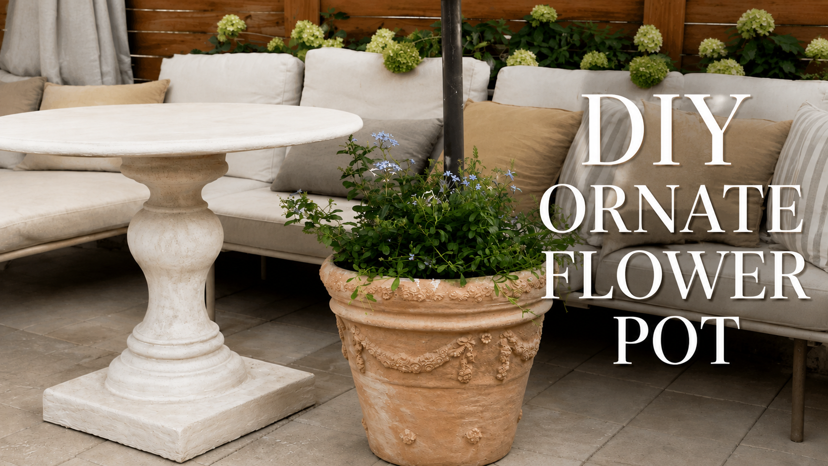DIY Terracotta Planter with Resin Appliqués (Plus How I Turned It Into an Umbrella Stand)