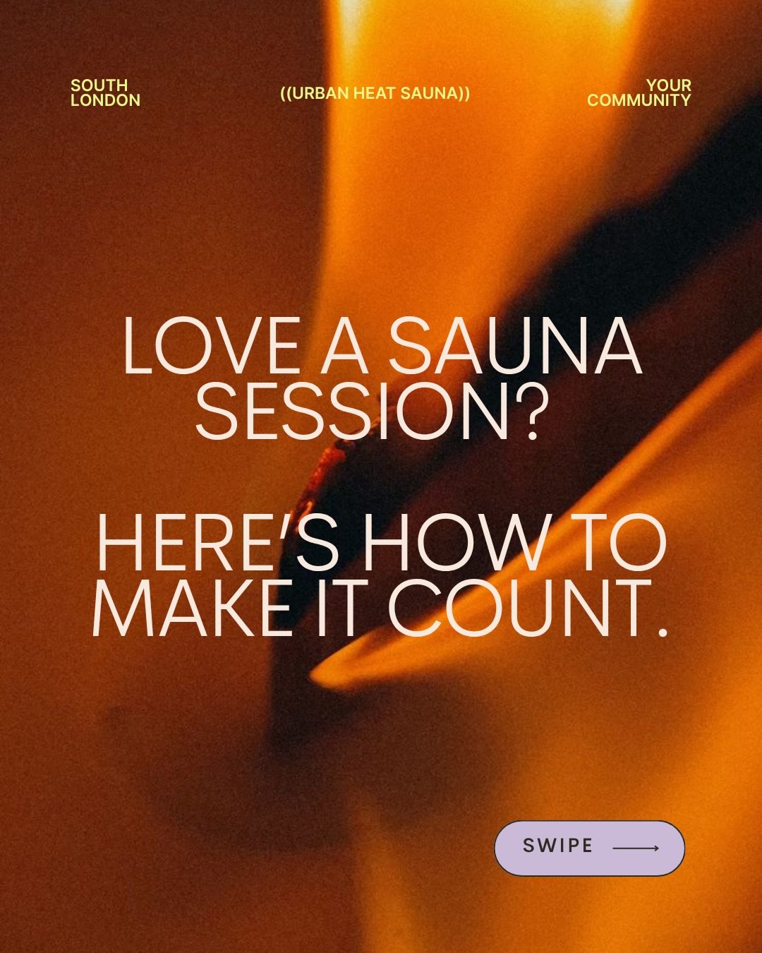 Most people are winging it in the sauna. Or copying whoever came before them.

Whether you&rsquo;re a first-timer or regular - this is how to actually get the most out of your session.

Swipe to do it properly. &rarr;