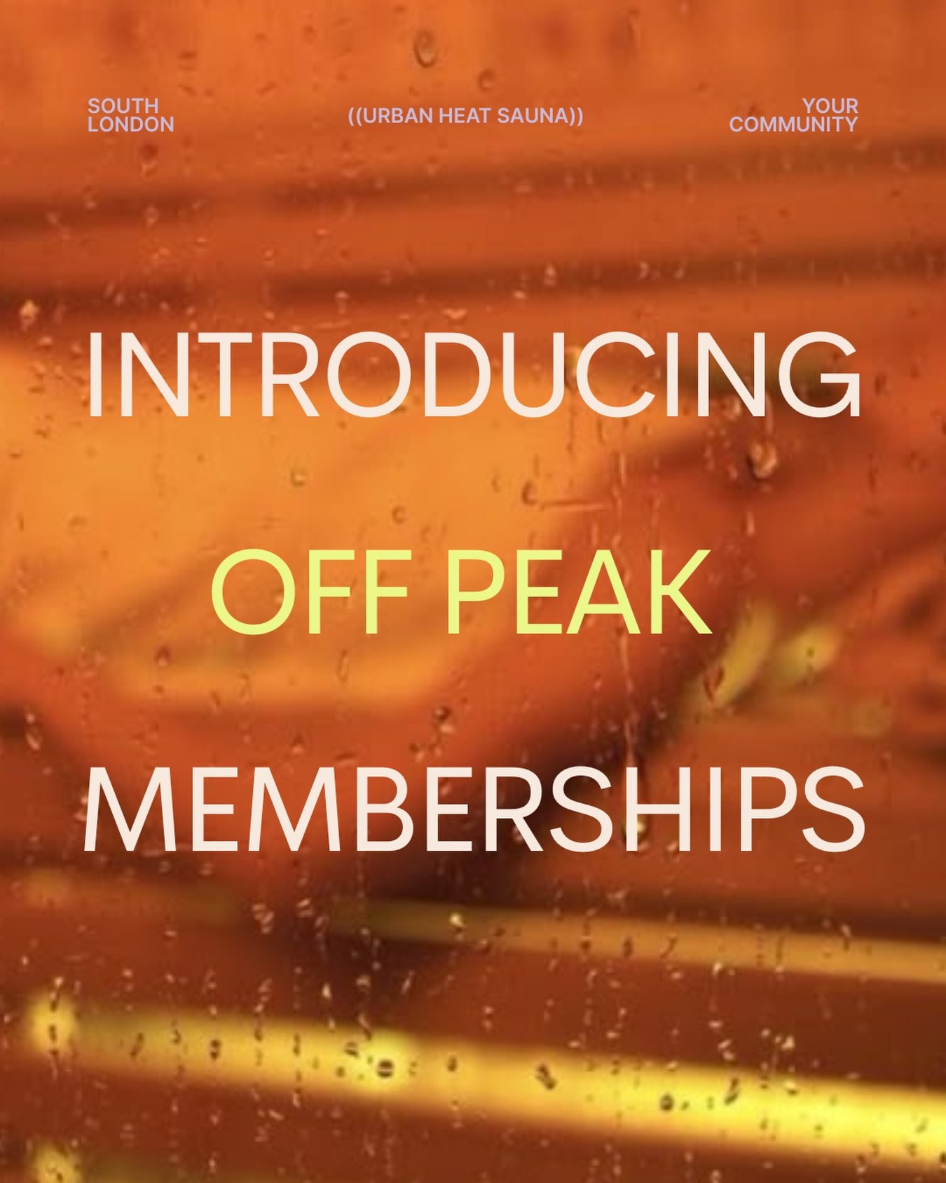 Do you sauna regularly during the week but find yourself paying per session every time?

Then you&rsquo;ll love our brand new Off-Peak Membership 🧡

🔥 Just &pound;23/month for 2 sauna sessions
🔥 Weekday lunchtime &amp; evening access
🔥 Only &poun