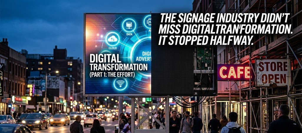 The Signage Industry Didn't Miss Digital Transformation. It Stopped Halfway.