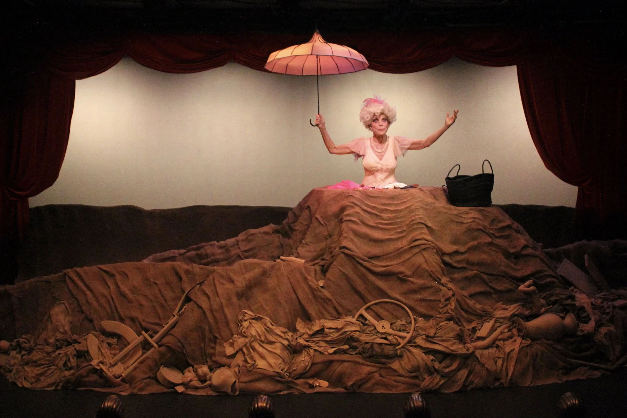 Samuel Beckett's Happy Days, the character "Winnie" on production design by Will Bezek, directed by Matthew Earnest. Production in Catskill, New York 2026