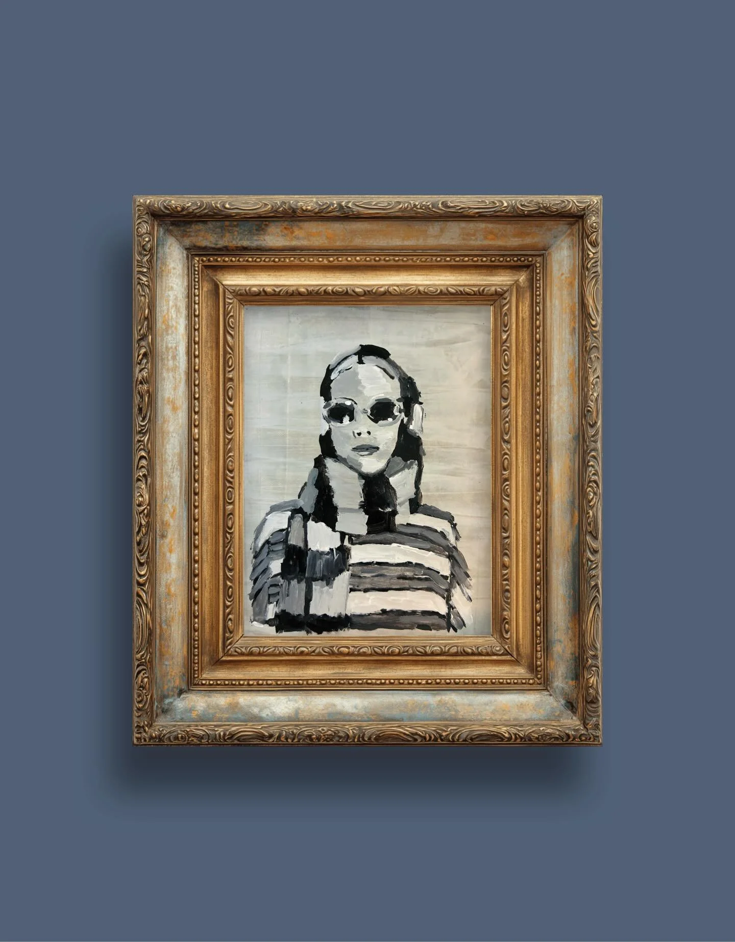 This freezing weekend has got me swapping painting women in light summer scarfs to women in chunky woven warm winter scarfs. 

Also playing with a framing app to really show yall what one of my paintings can look like in all their framed and finished