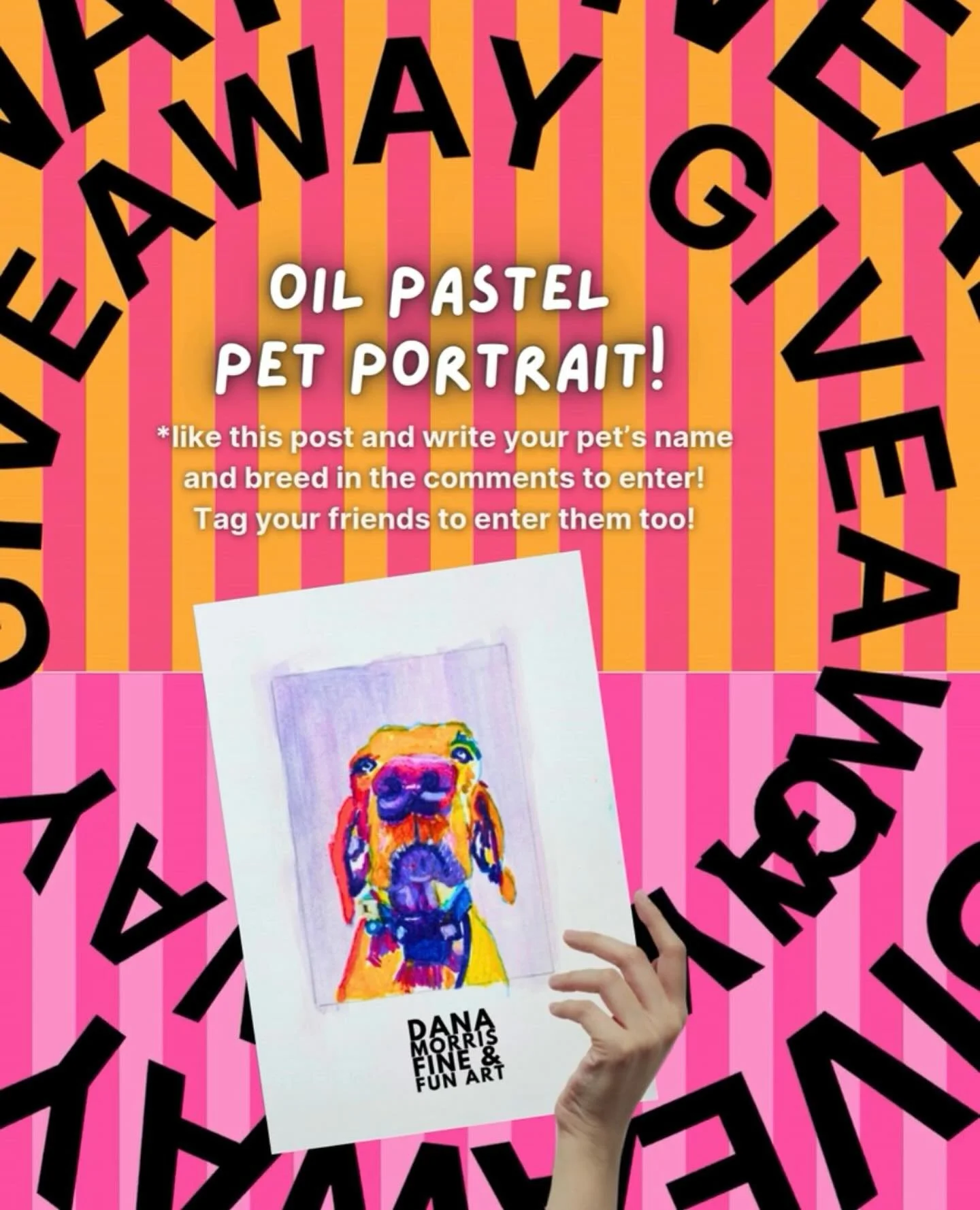 I&rsquo;m giving away two custom oil pastel pet portraits! This will help me practice and grow my portfolio while connecting with some fellow pet lovers!
I&rsquo;ll draw two winners from a hat on May 26th.
Tag a friend to enter them! They make great 